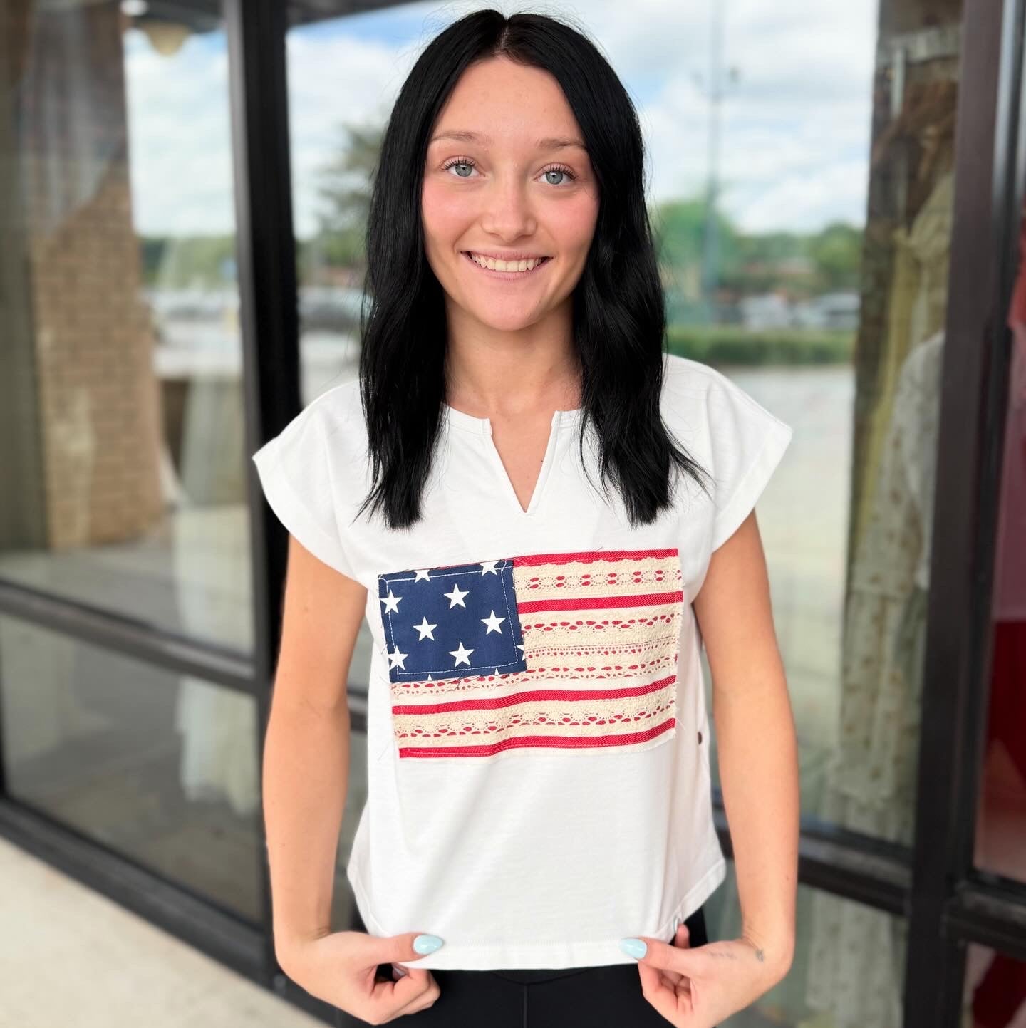 American Flag Sleeveless Top