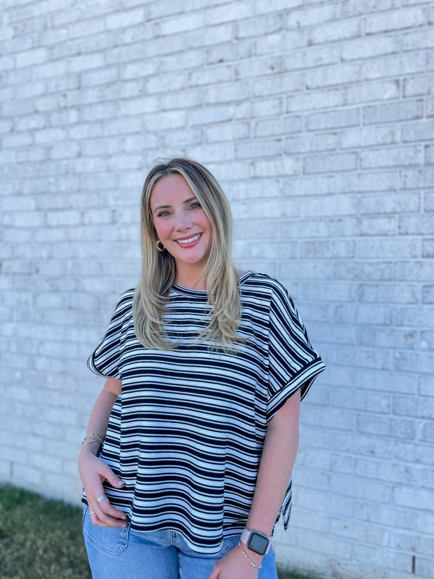 Stripped Textured Top