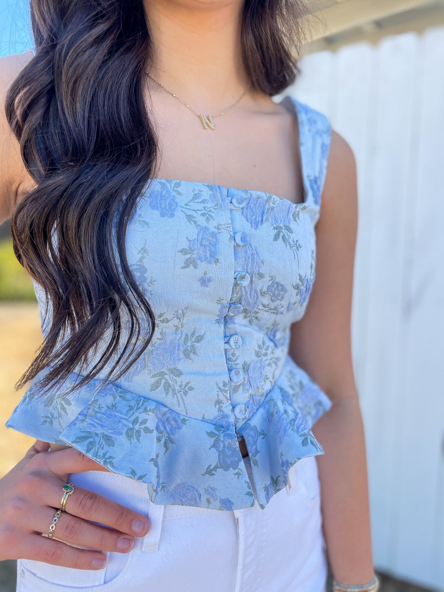Frances Button Corset Top