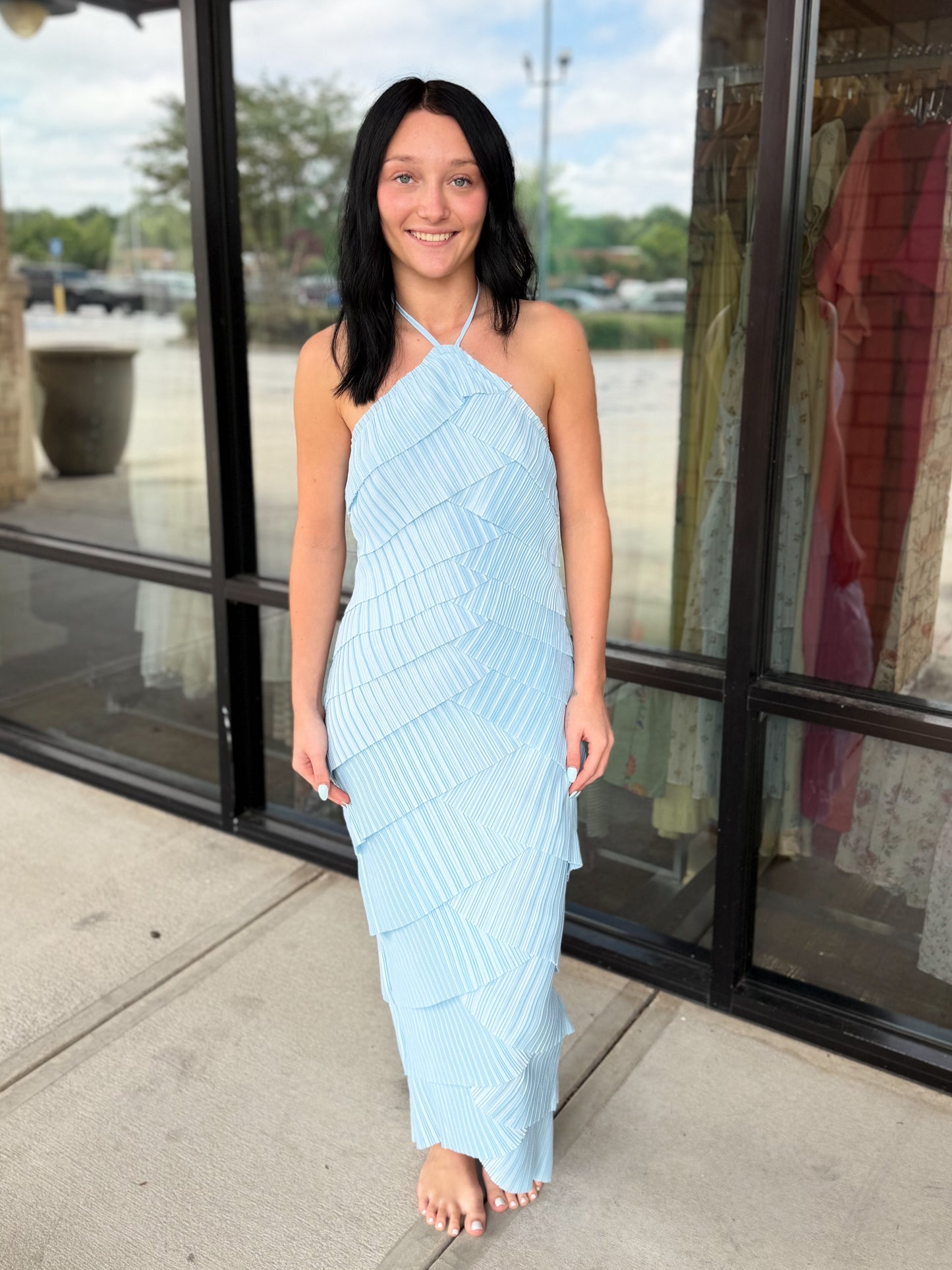 Khari Halter Neck Maxi Dress
