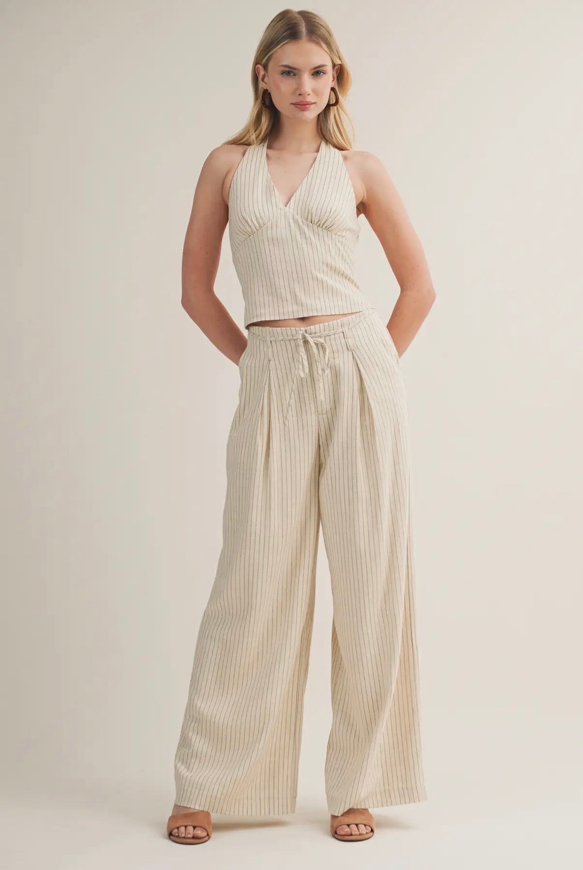 Levi Stripped Halter Top