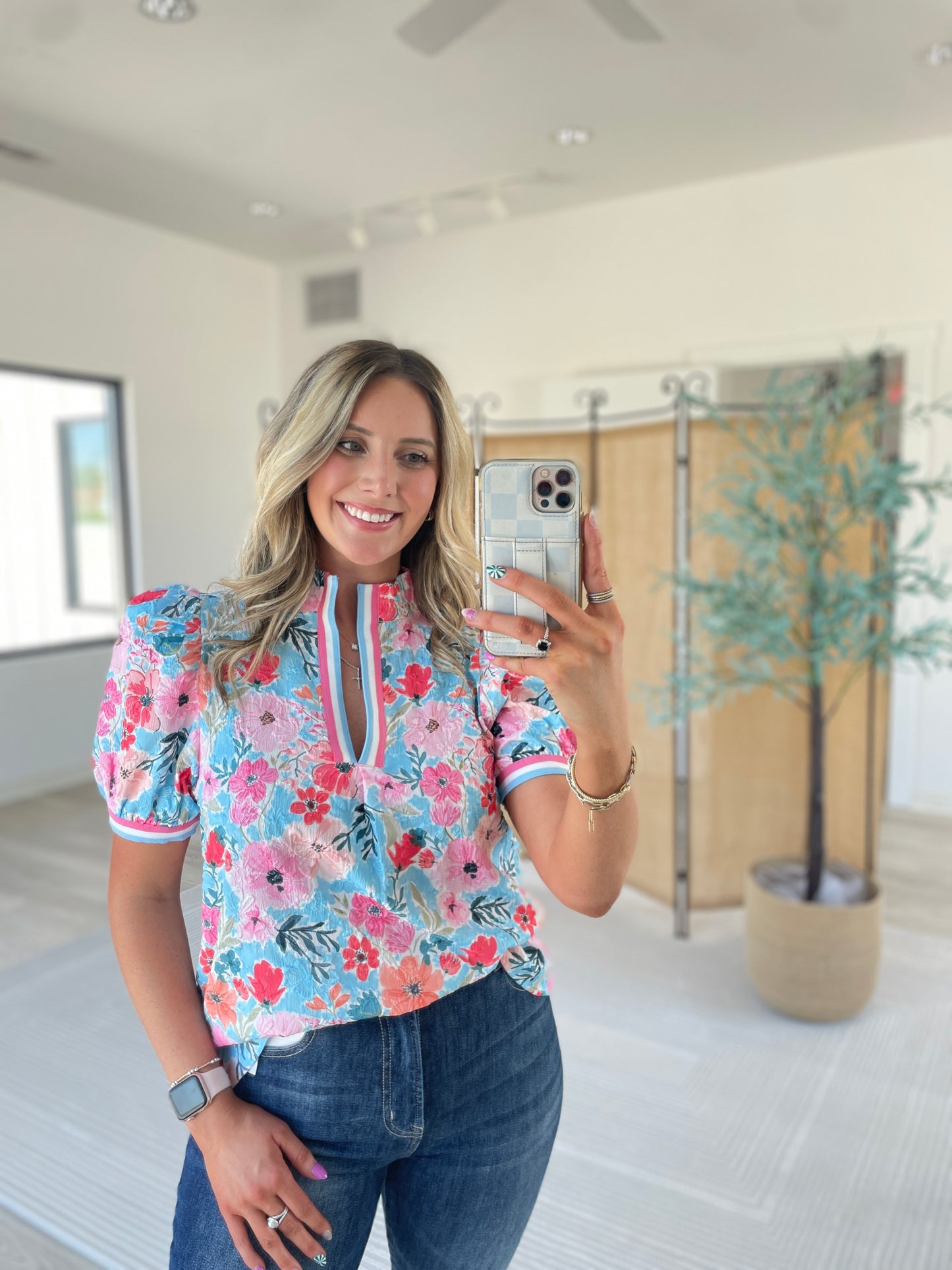Lacey Floral Blouse
