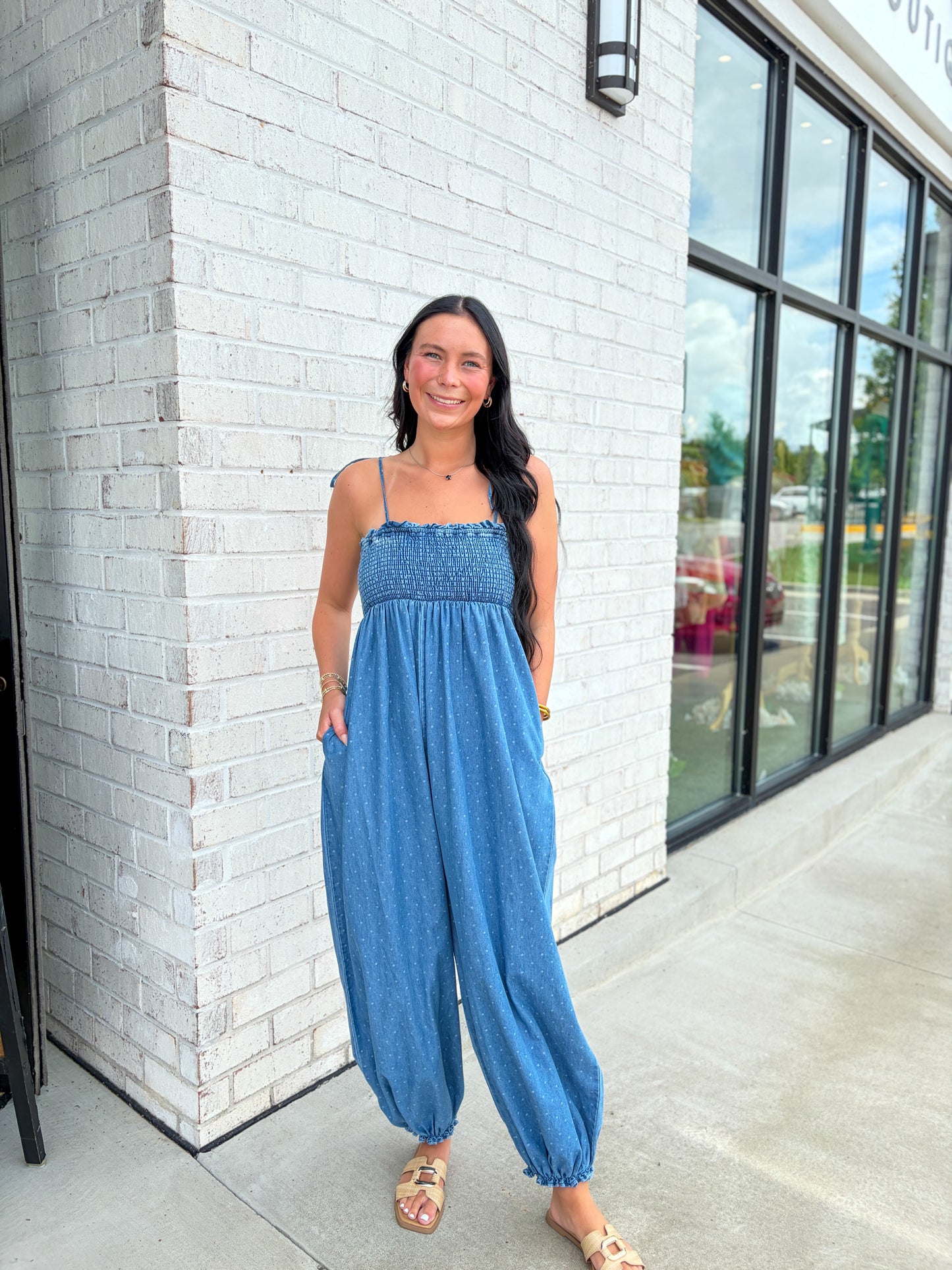 Polka Dot Jogger Jumpsuit