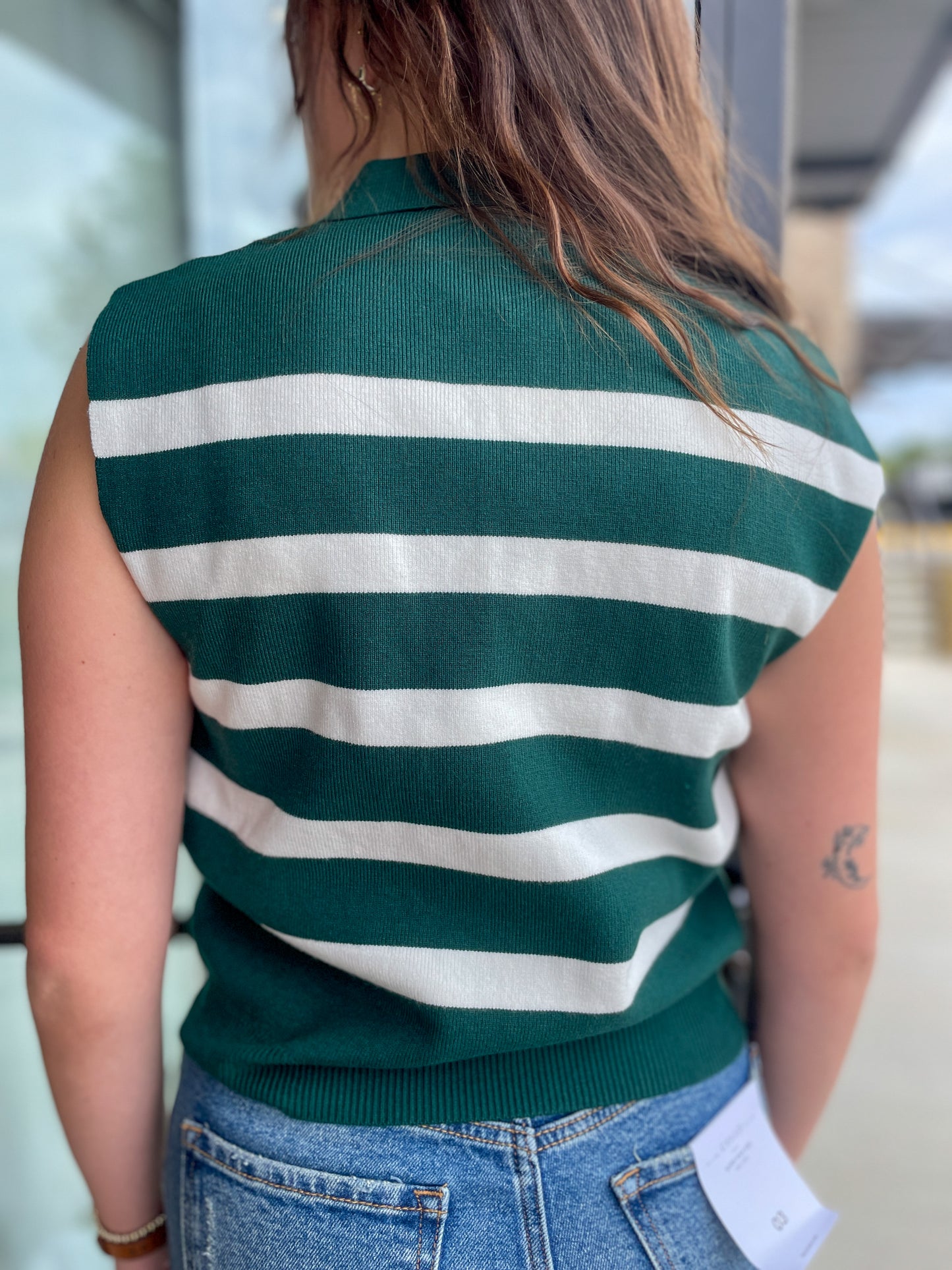 Striped Cap Sleeve Top