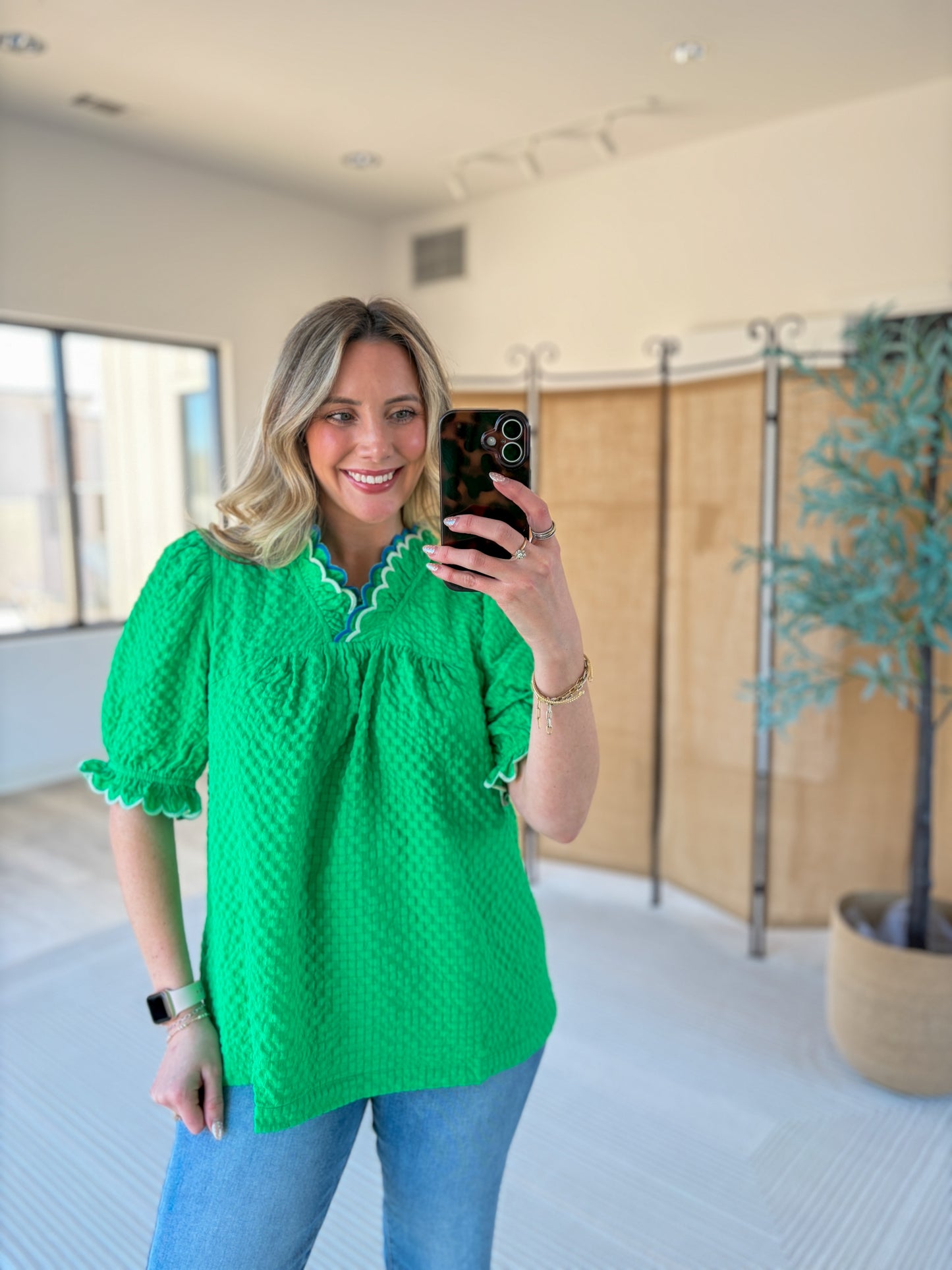 Louie Ruffle Detailed Blouse