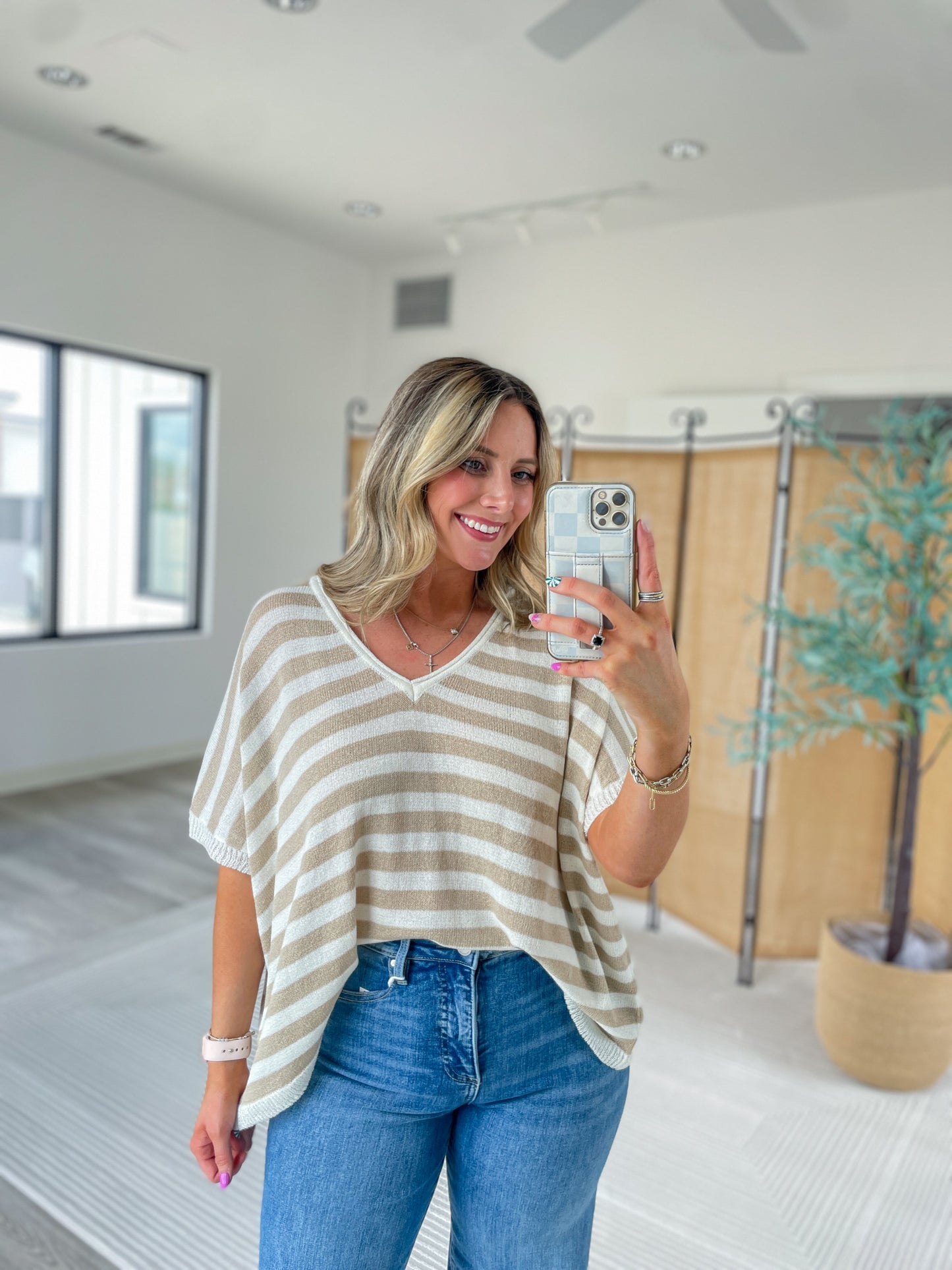 Stripped Lose Fit Top