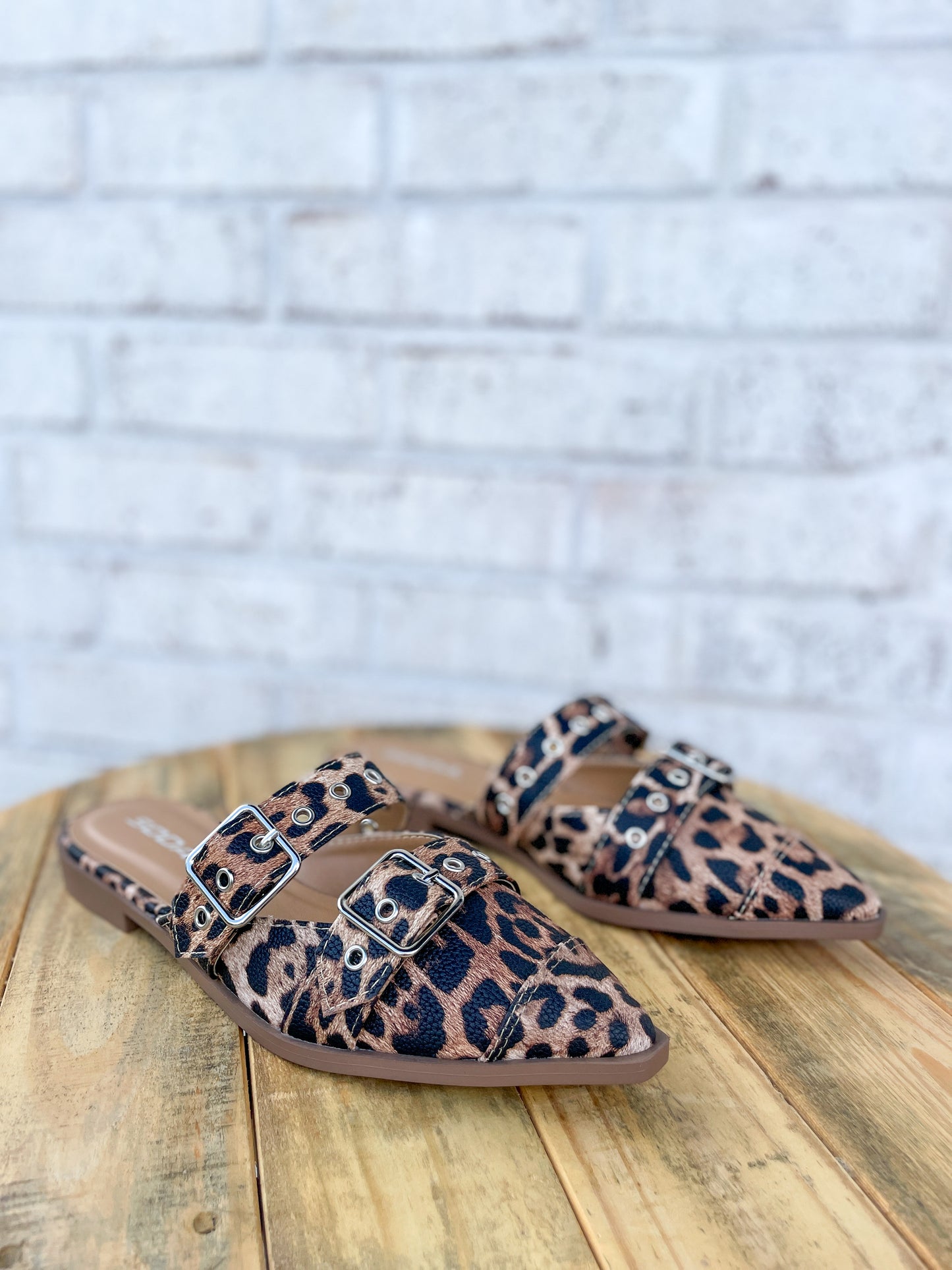 Usual Leopard Buckle Slip On