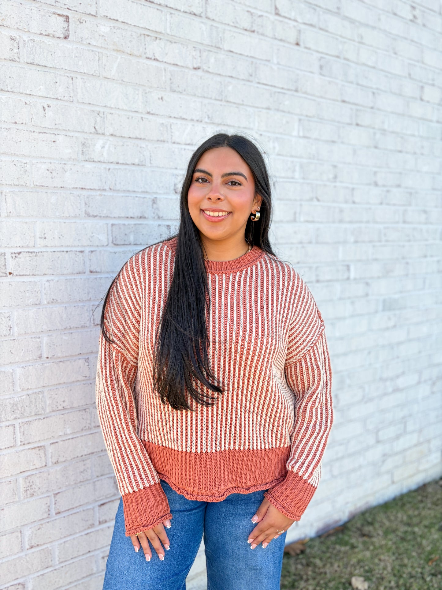 Striped Knit Sweater