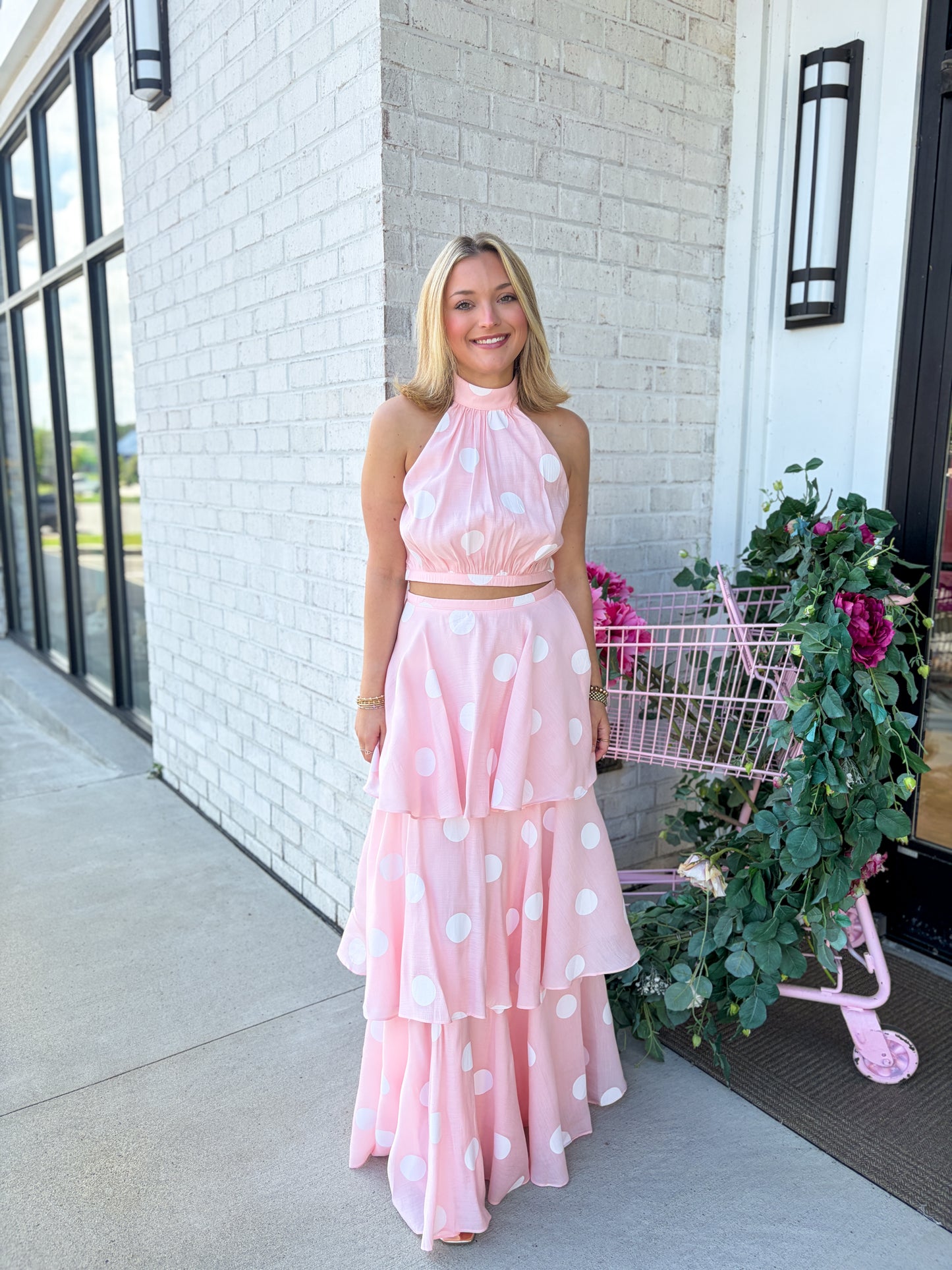 Polka Dot 2 Piece Maxi Set