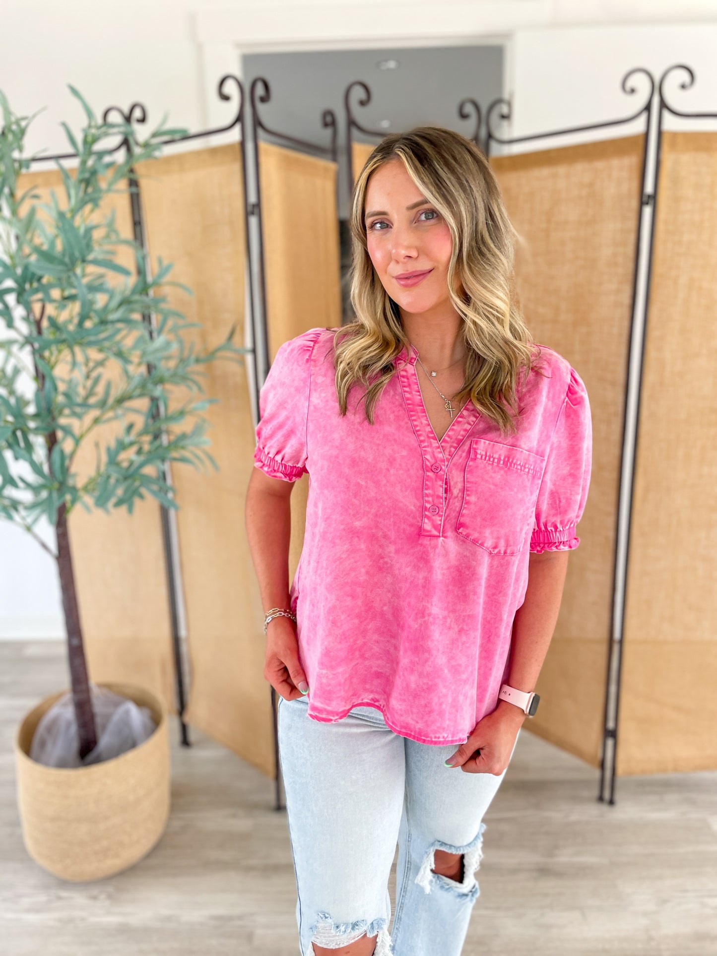 Linley Front Pocket Top