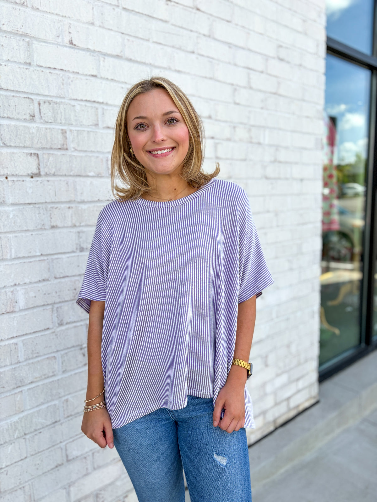 Ribbed Oversized Top