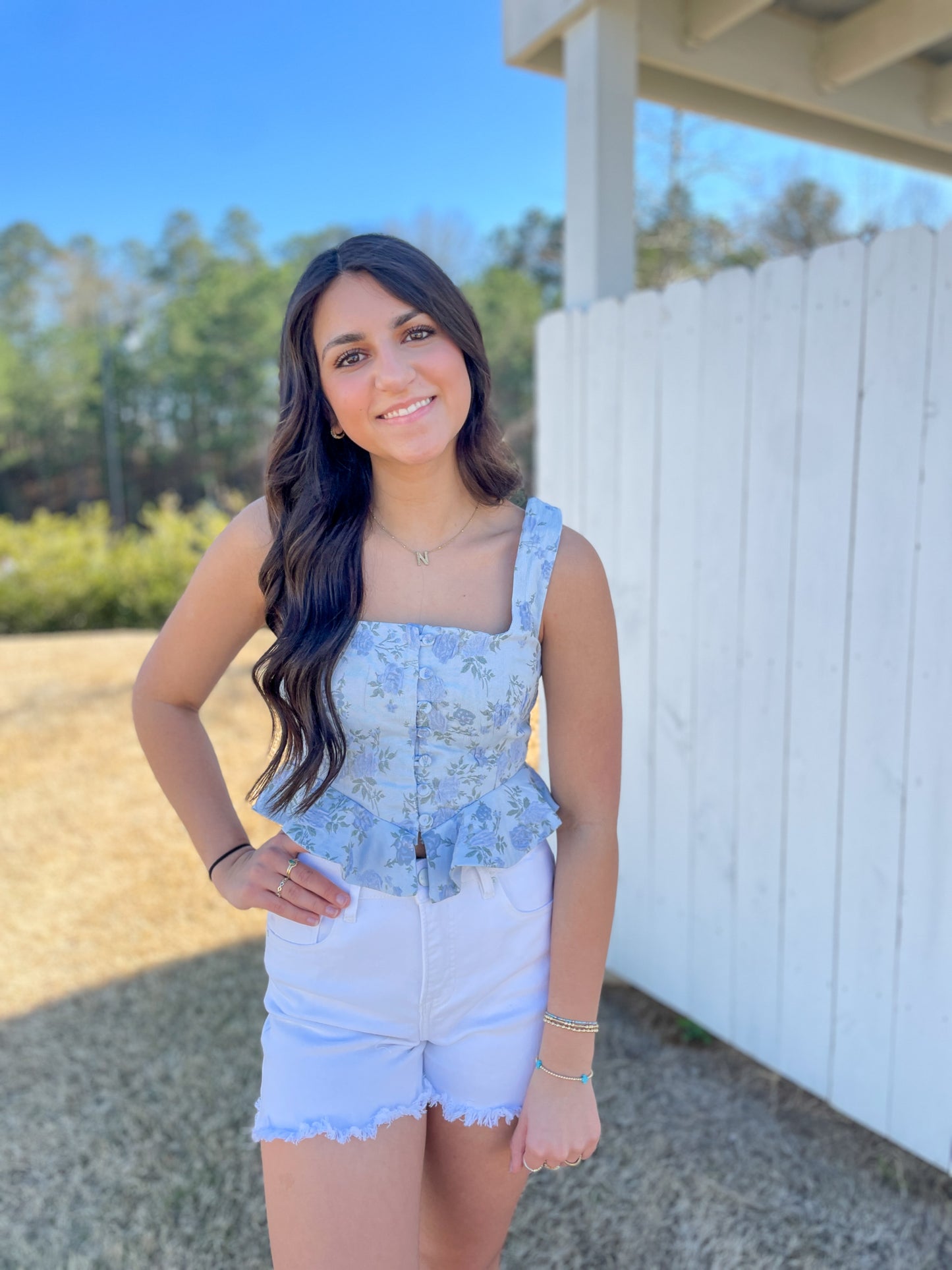 Frances Button Corset Top