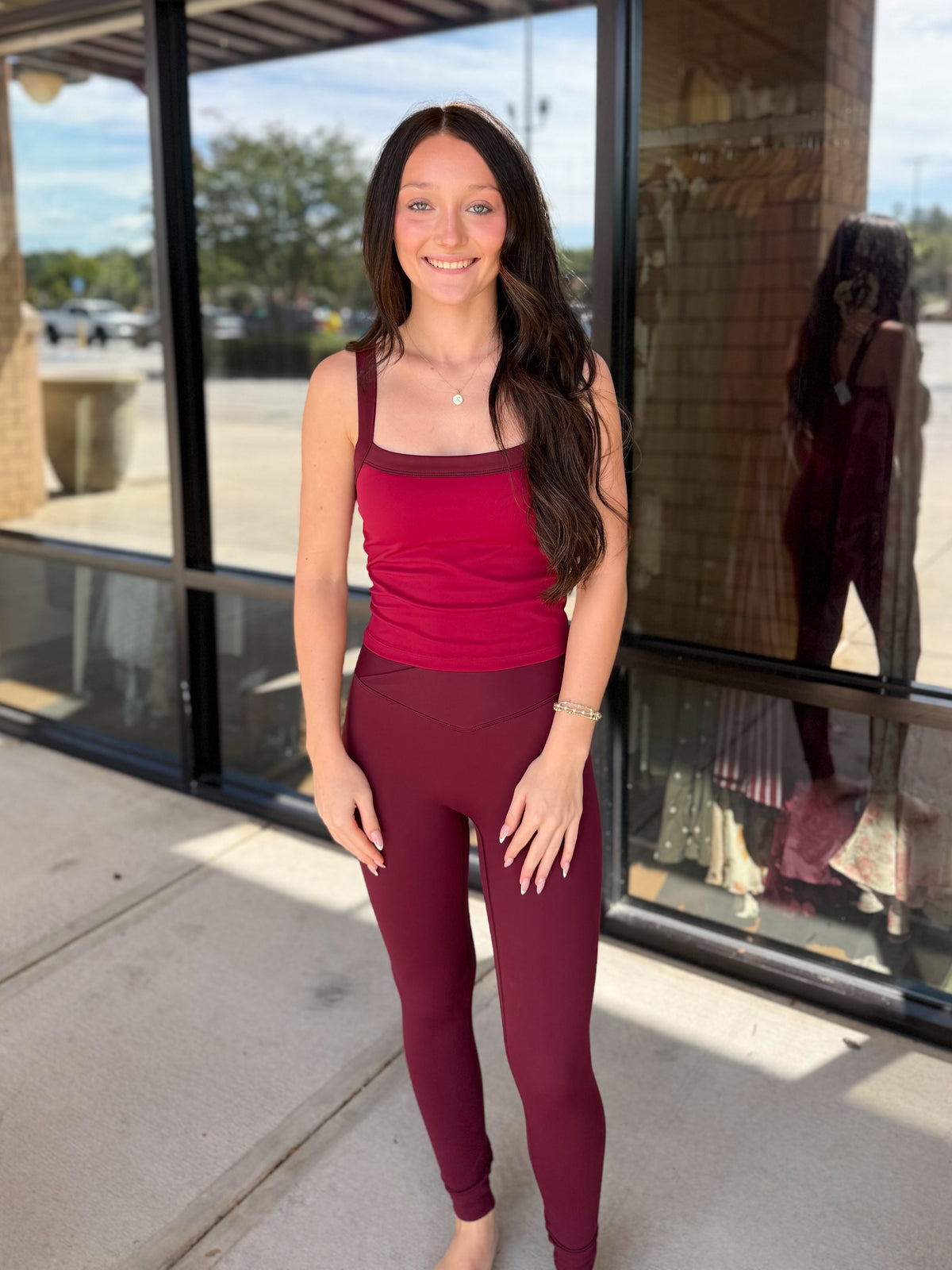 Dark Cherry Athletic Top