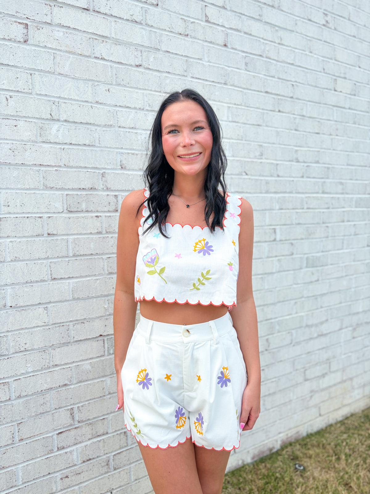 Floral Embroidered Set