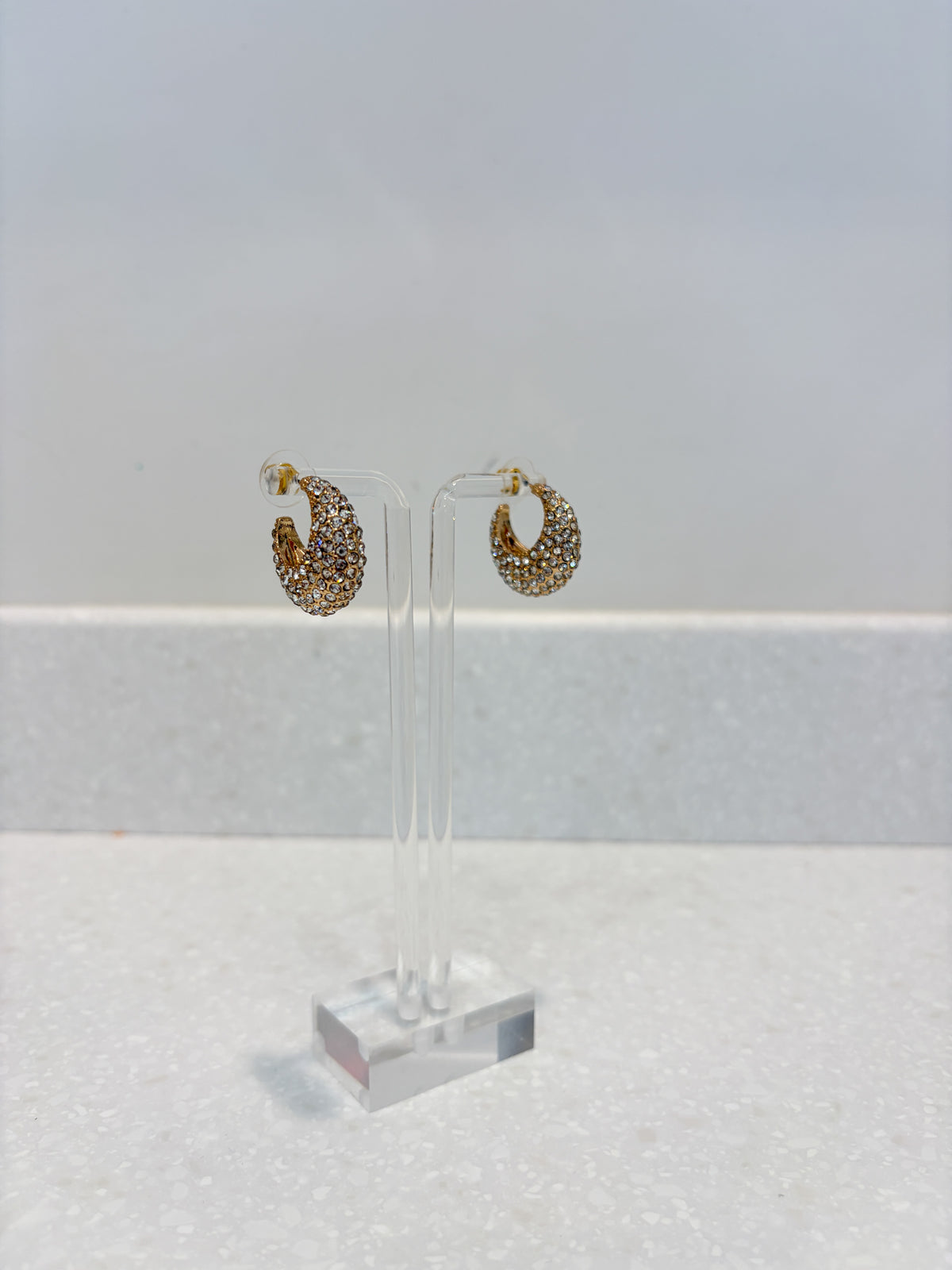 Rhinestone Hoop Earrings
