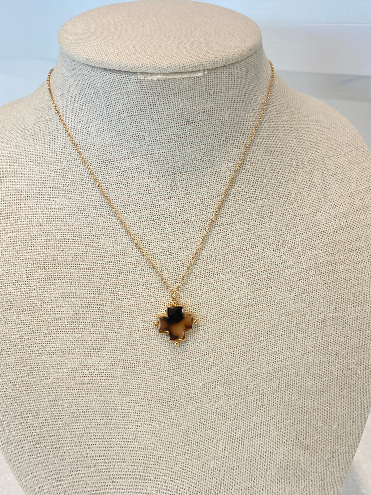 Tortoise Shell Pendant Necklace
