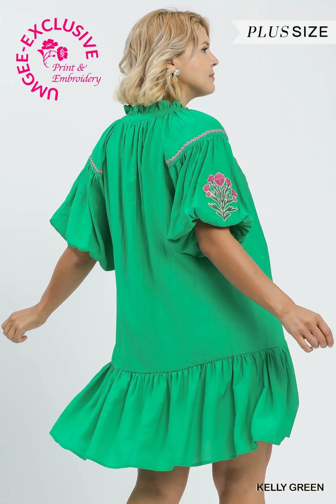 Evie Puff Sleeve Dress - PLUS