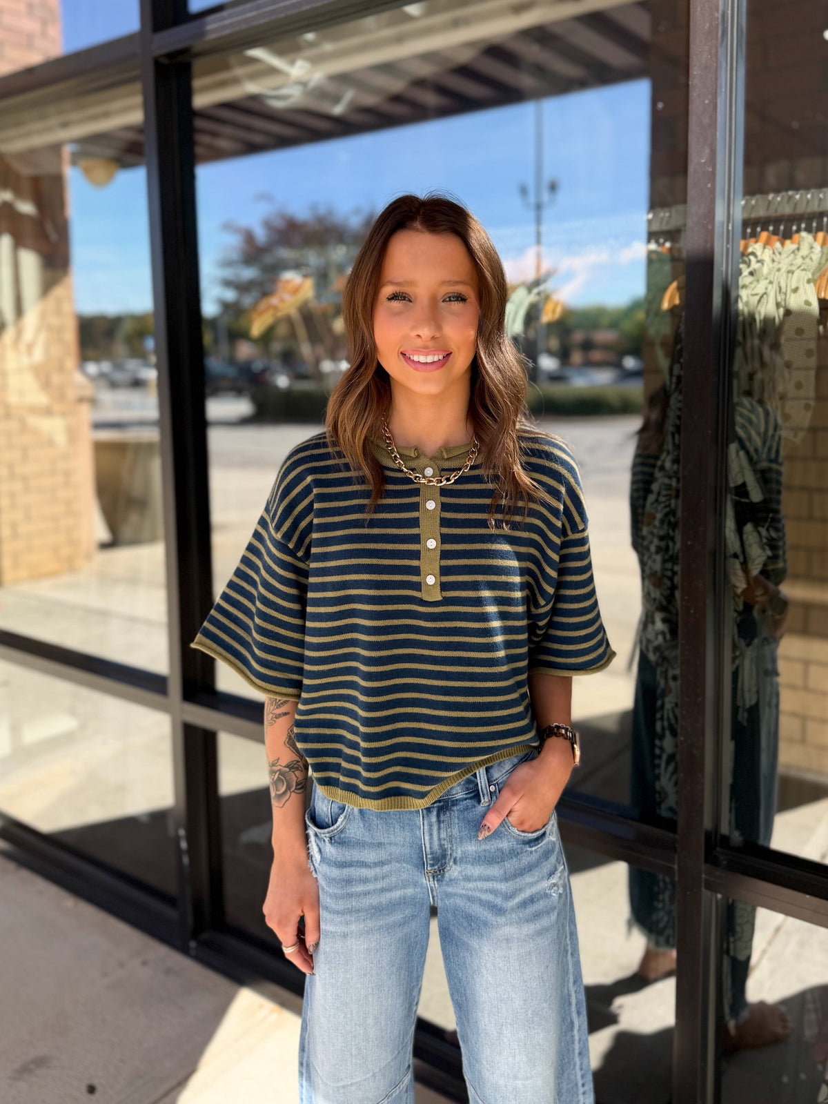 Striped Sweater Top