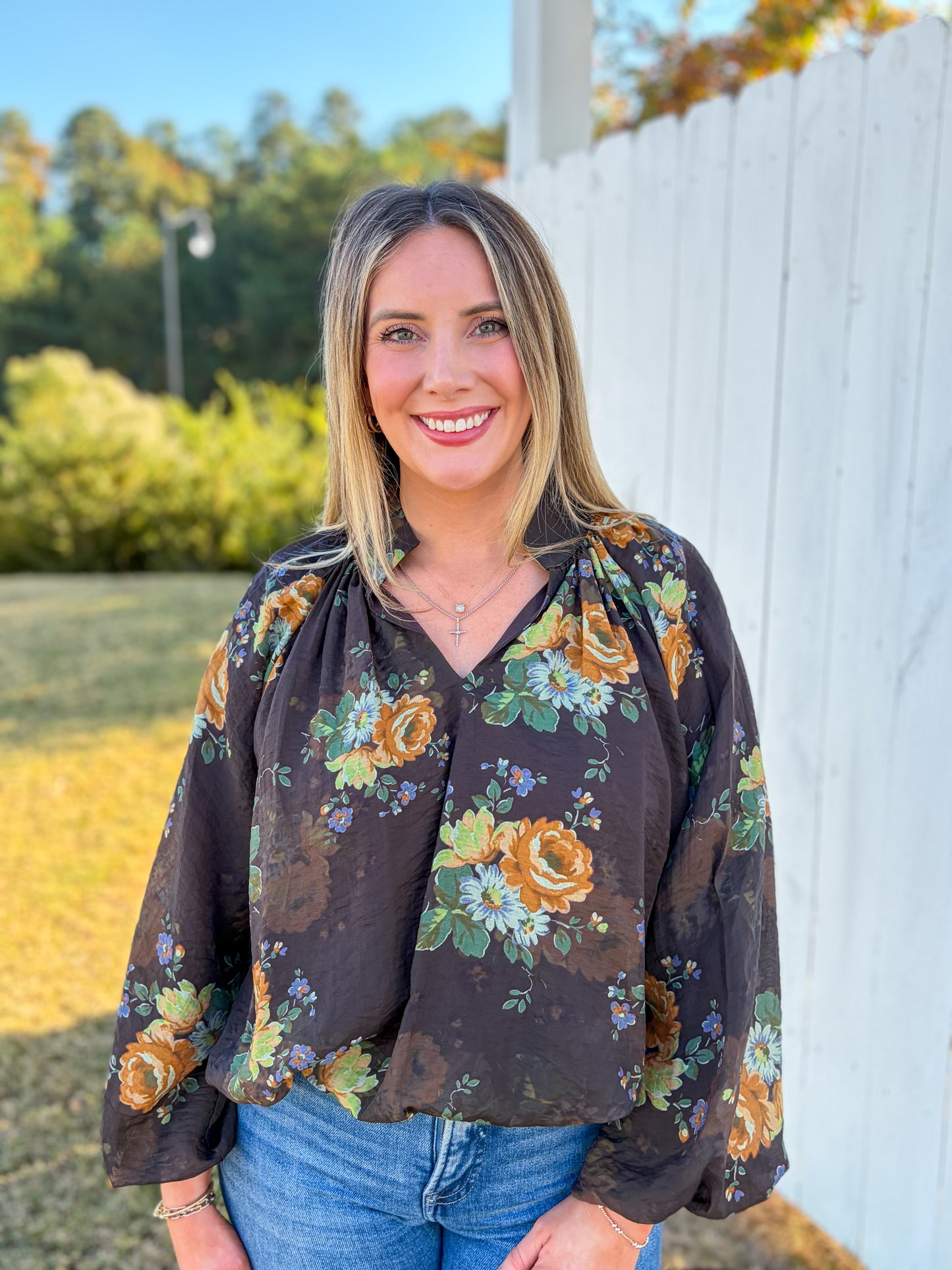 Floral Bubble Blouse
