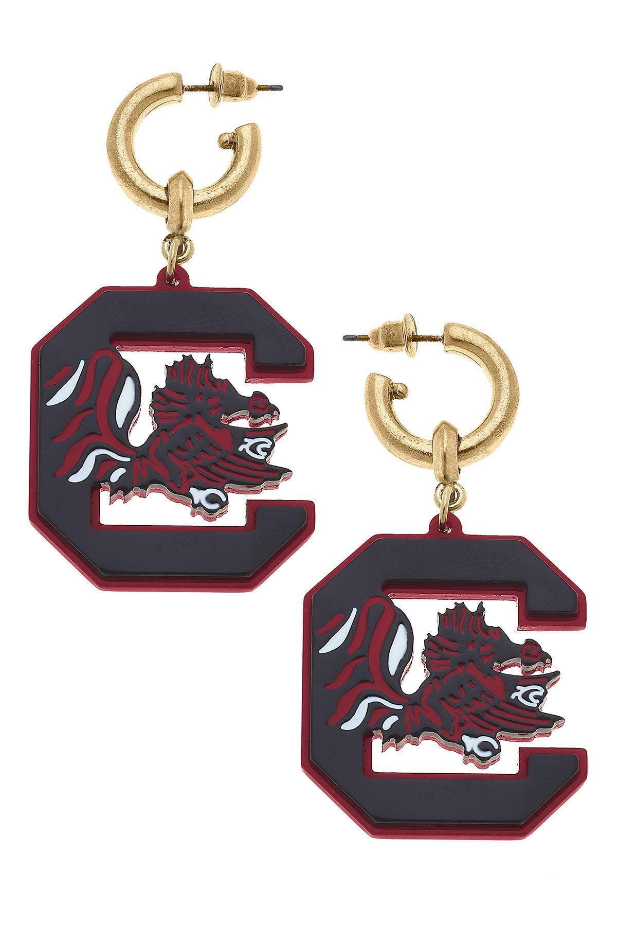 Carolina Gamecocks Logo Earrings