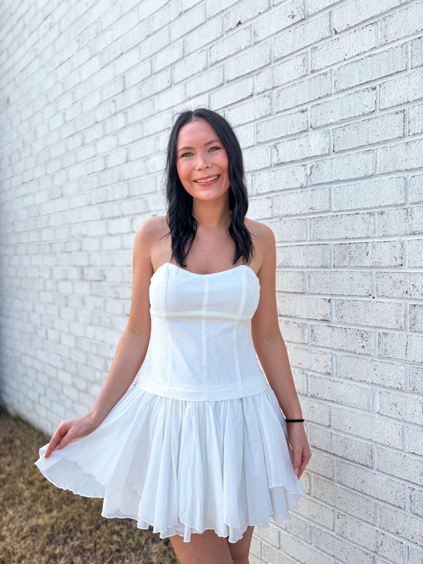 June Linen Mini Dress