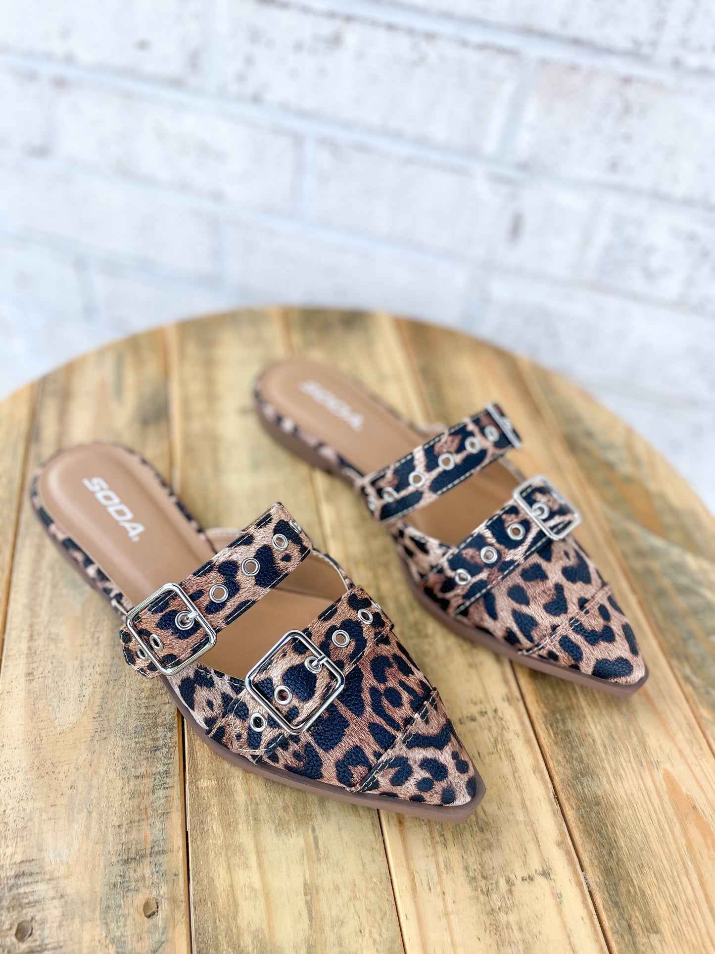 Usual Leopard Buckle Slip On