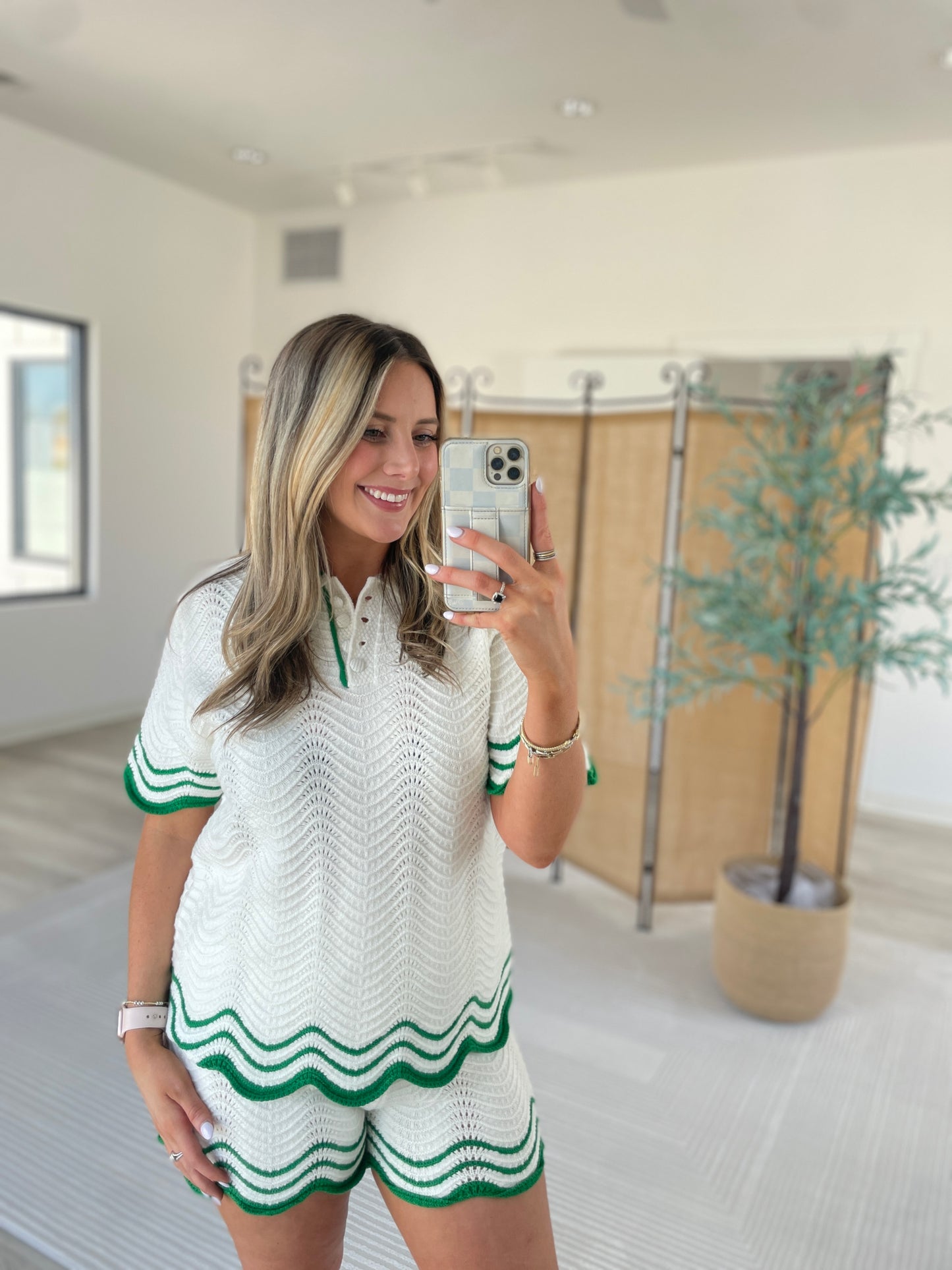 Asher Crochet Detailed Top
