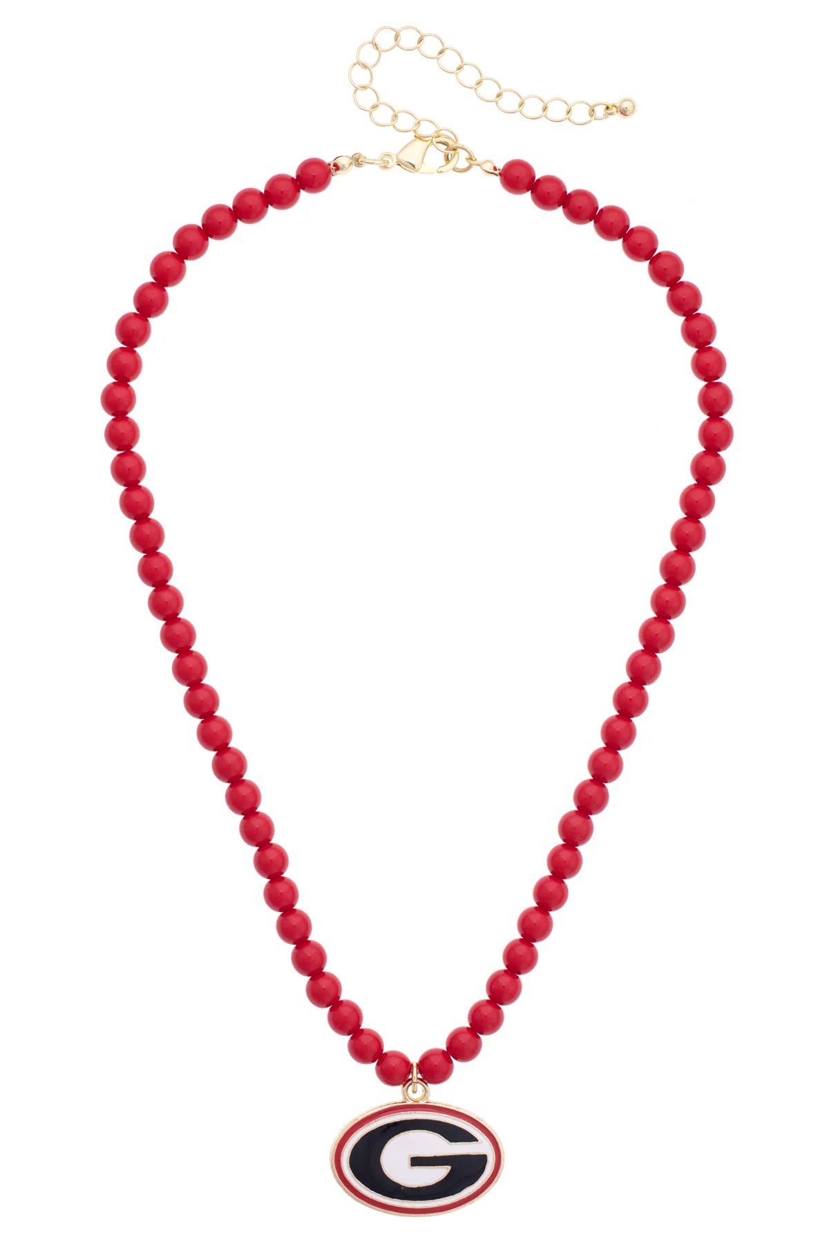 Georgia Bulldogs Logo Beaded Necklace