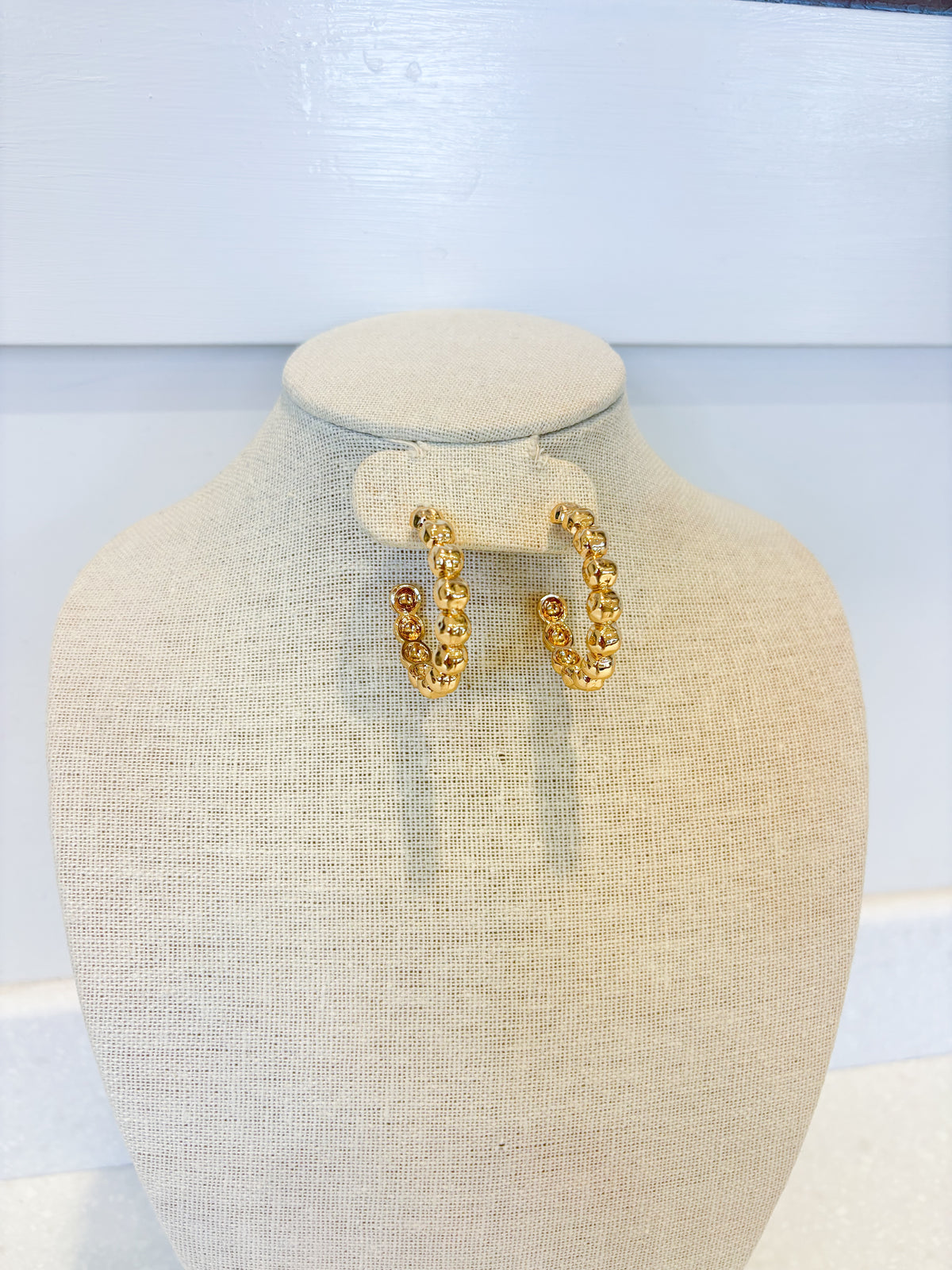 Bubble Gold Hoop Earrings