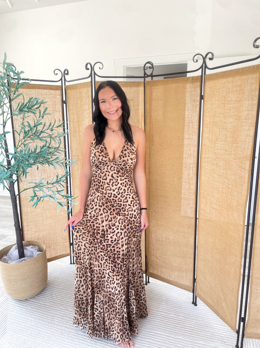 Leopard Print Maxi Dress