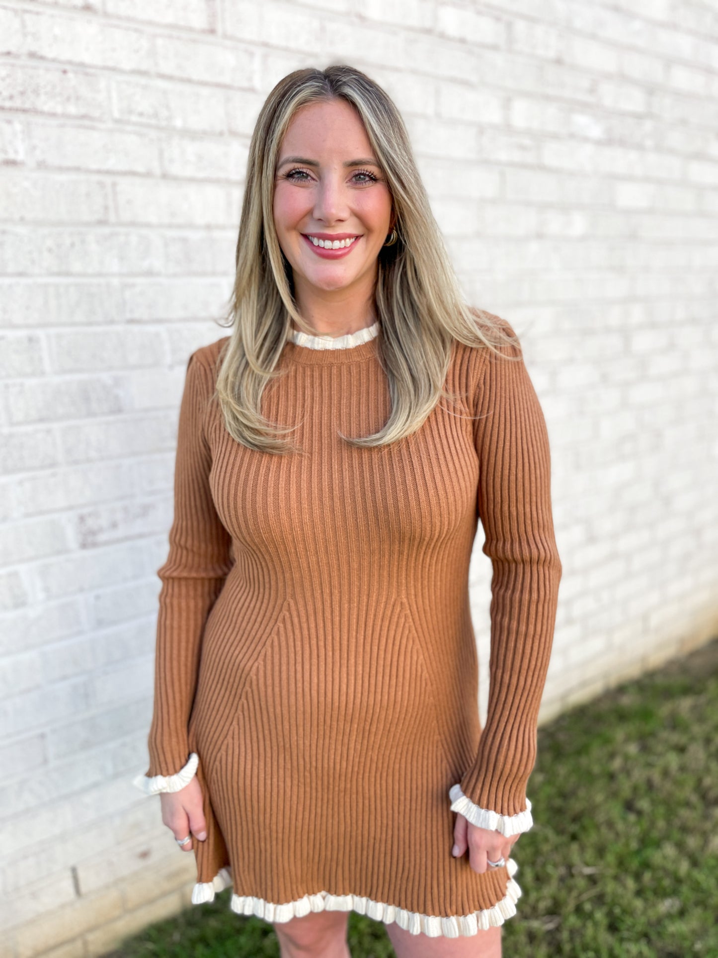 Ruffle Detailed Sweater Dress