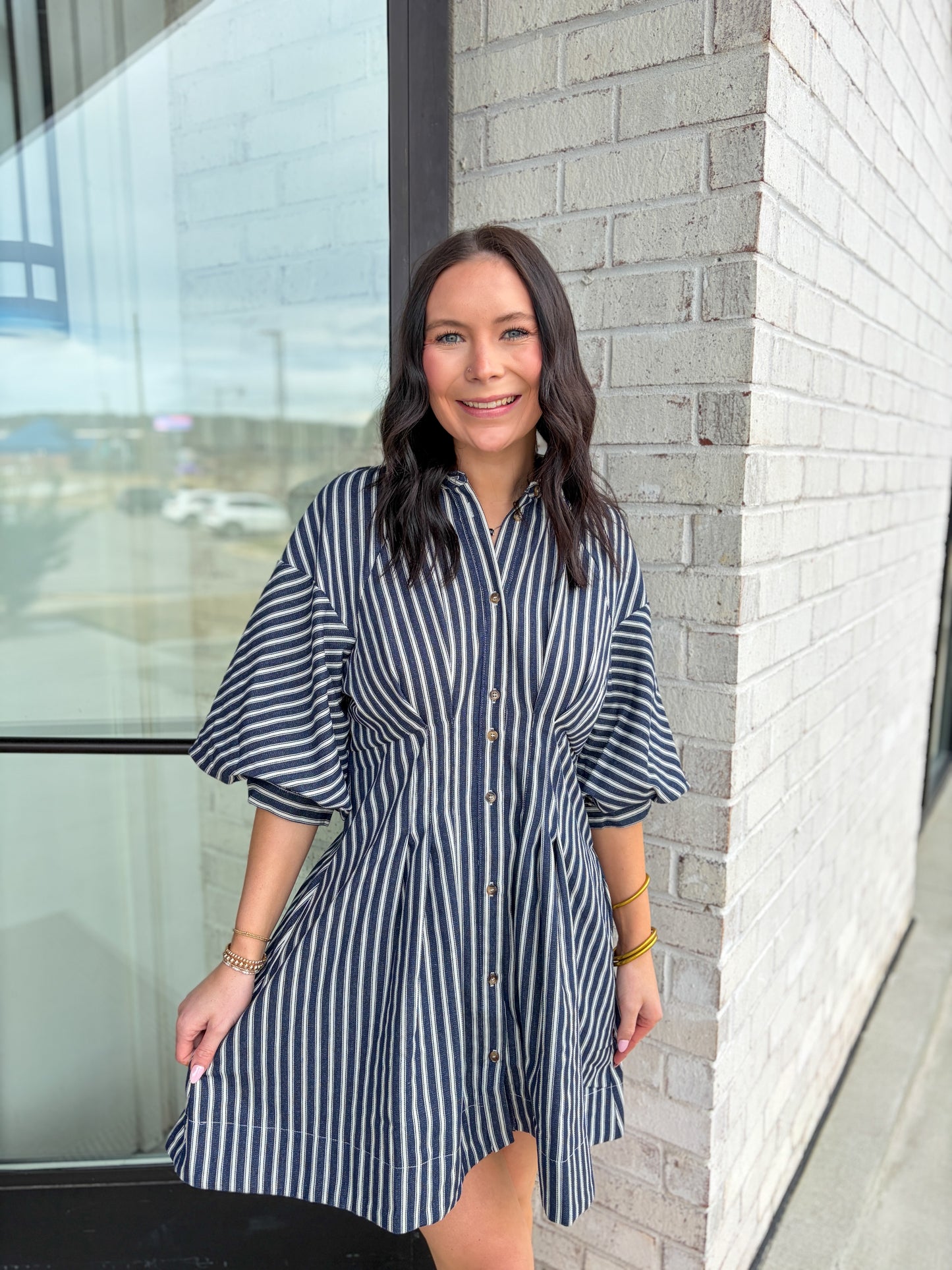 Cinched Waist Mini Dress