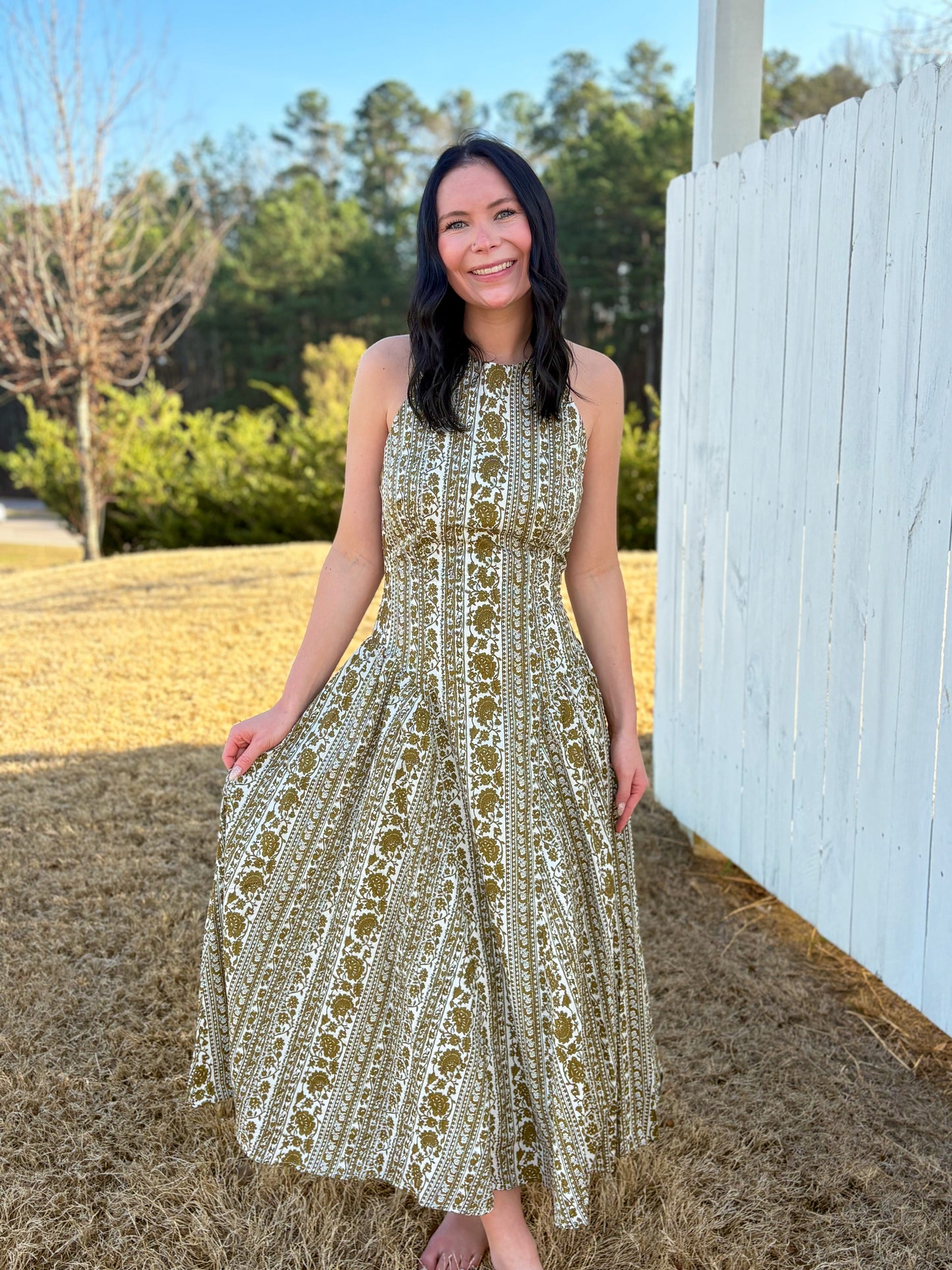 Isla Halter Neck Midi Dress