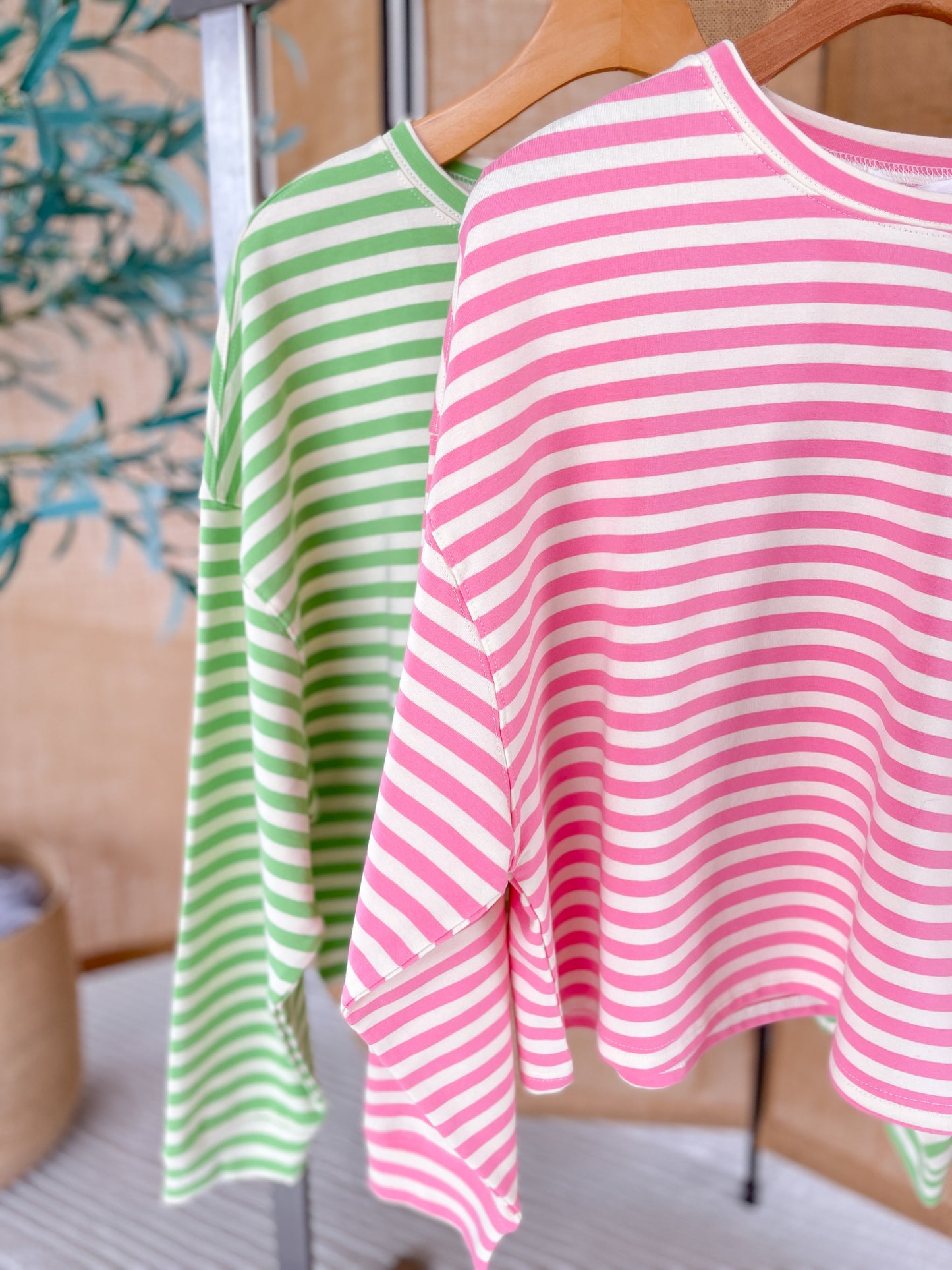 Oversized Stripped Long Sleeve Top