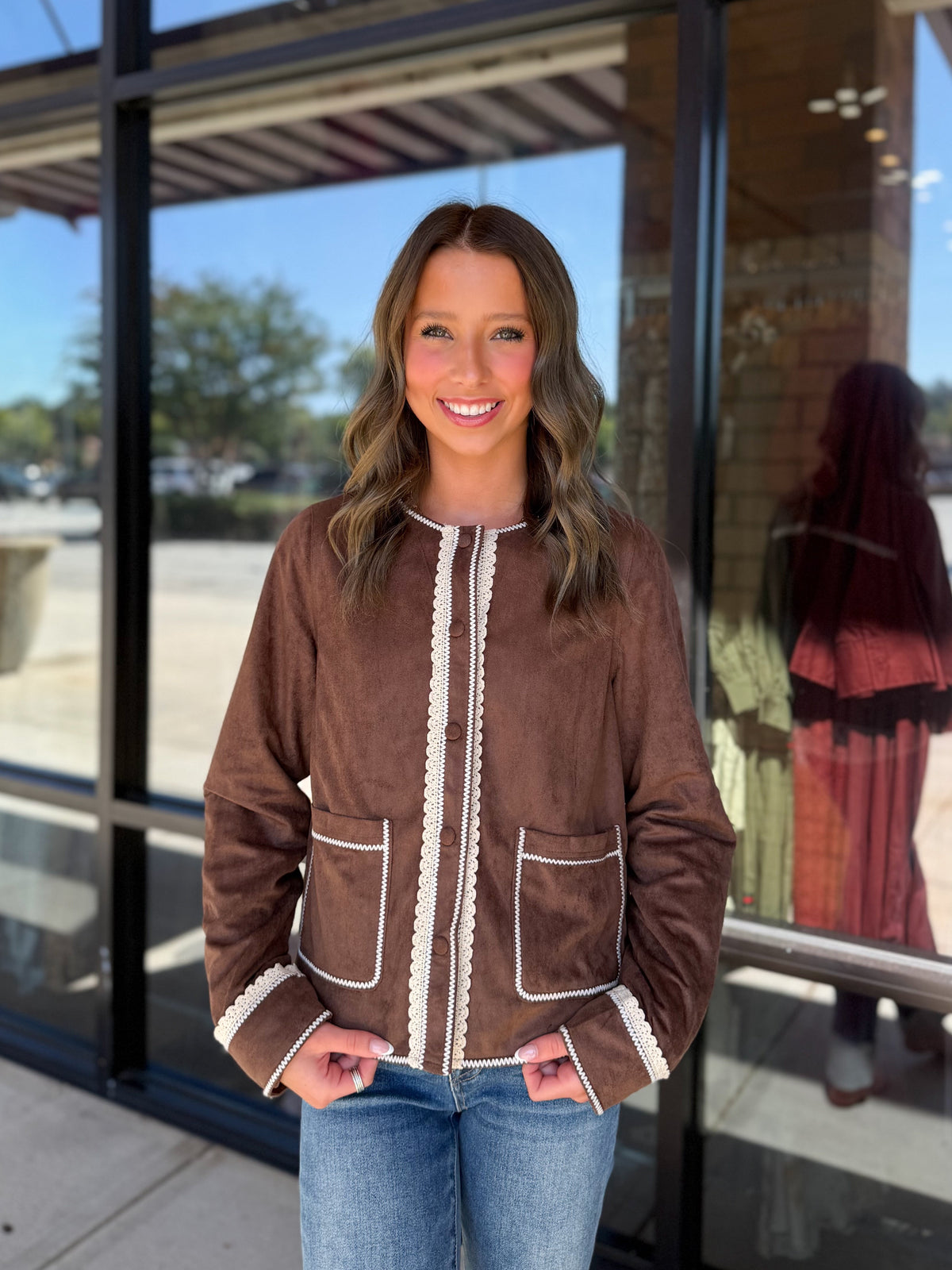 Benson Button Up Suede Jacket