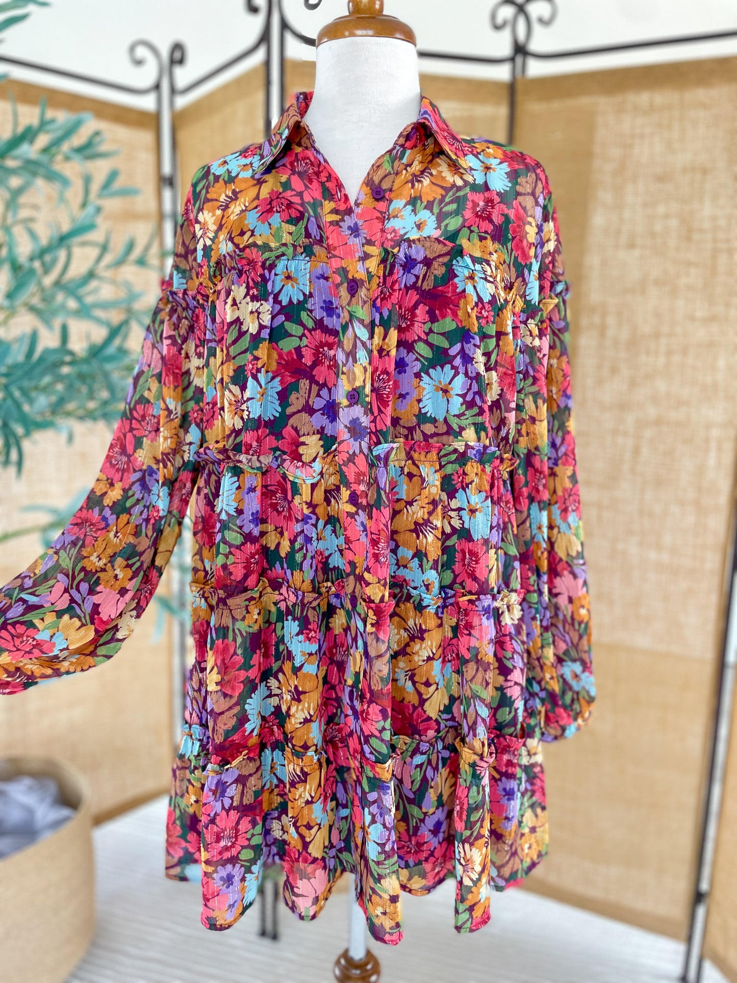 Floral Lightweight Mini Dress
