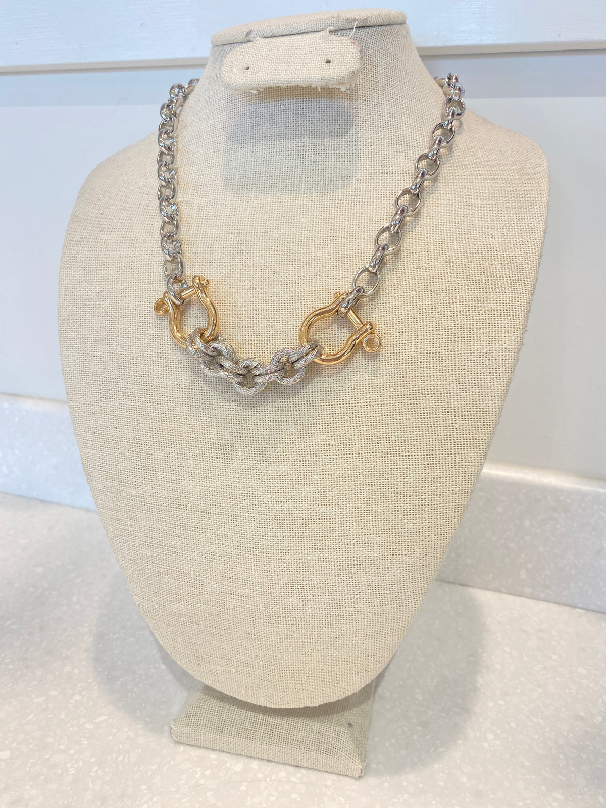 Two Toned Chain Linked Necklace