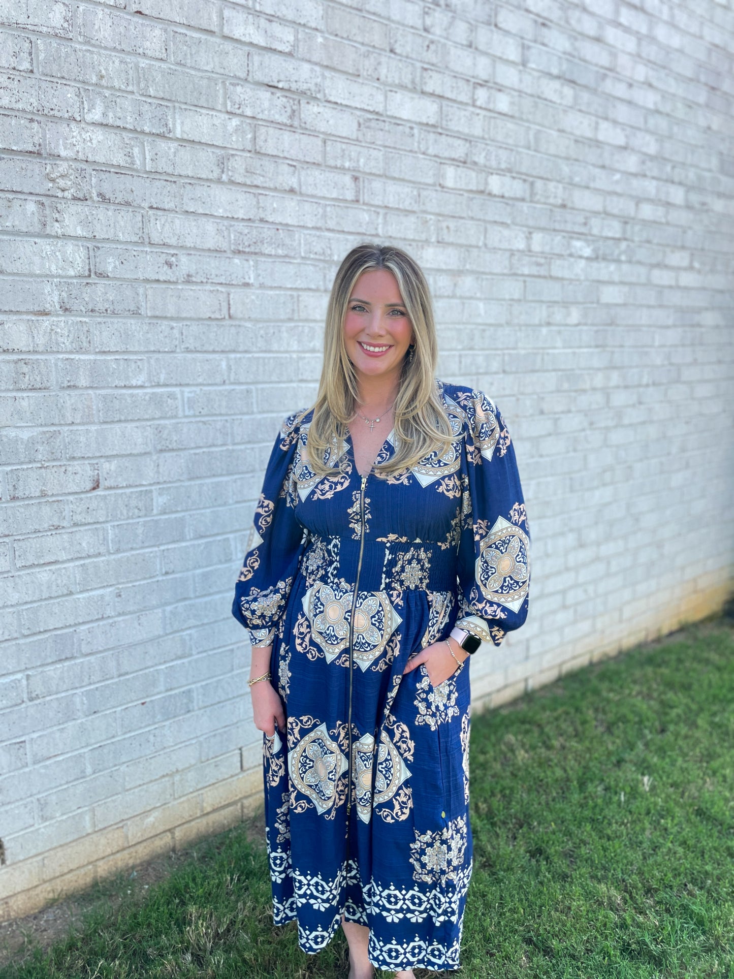 Lilou Zip-Up Midi Dress