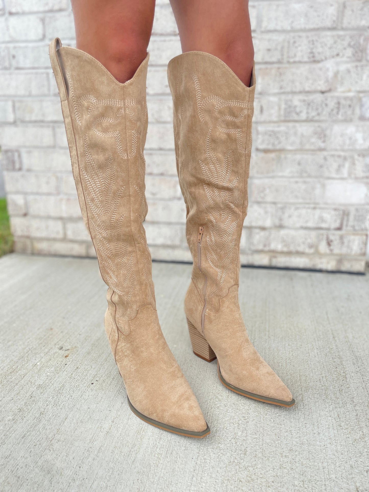 Bronco Suede Cowgirl Boots