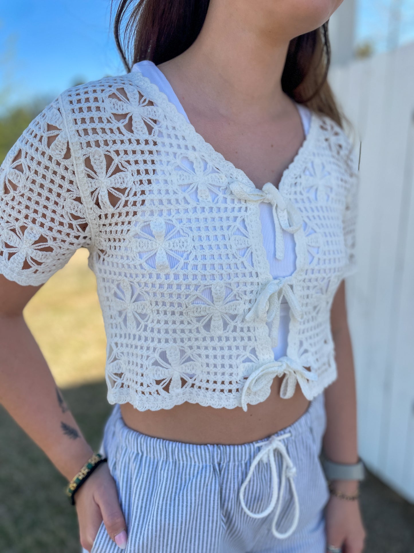 Crochet Bow Tie Vest