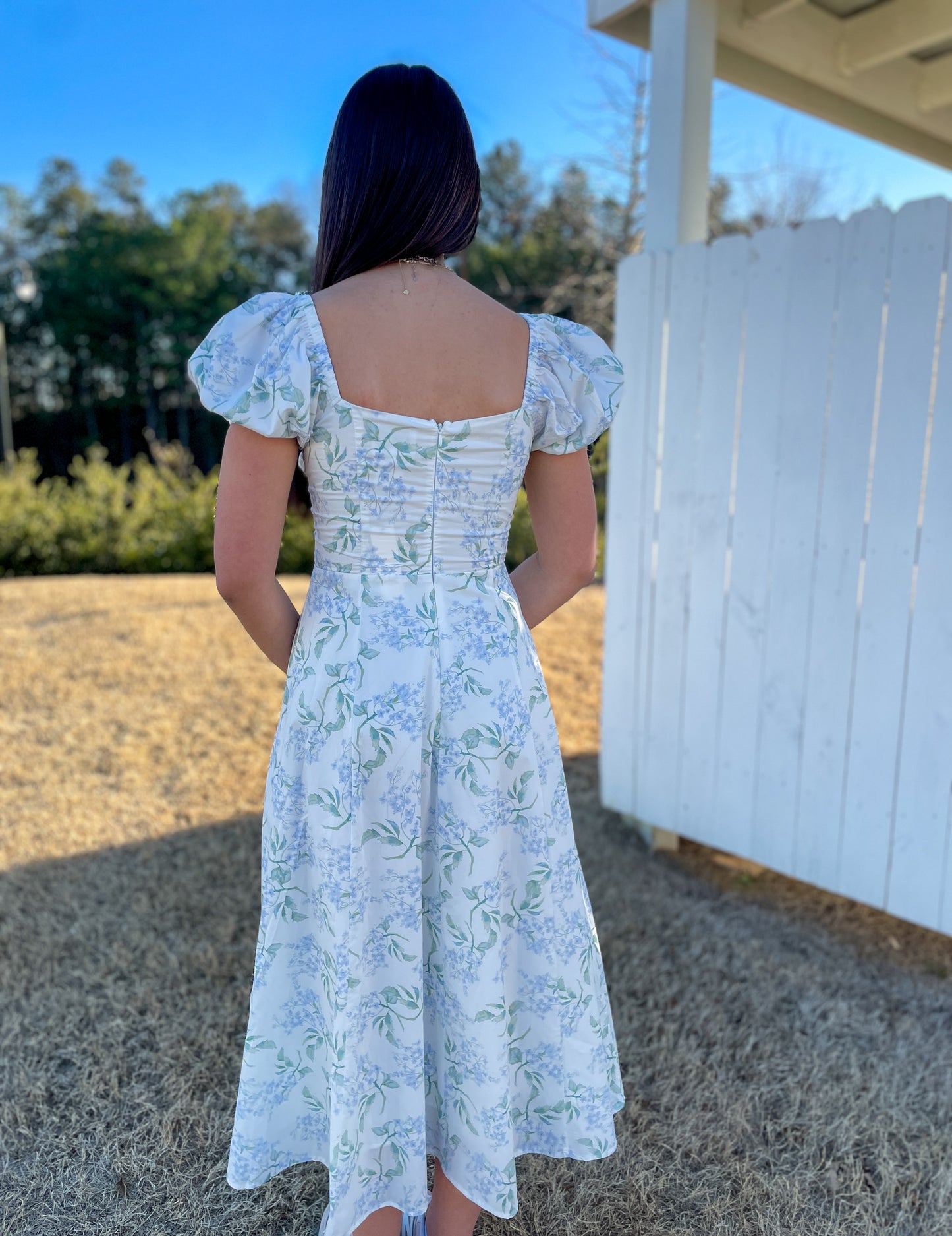 Sophia Puff Sleeve Midi Dress