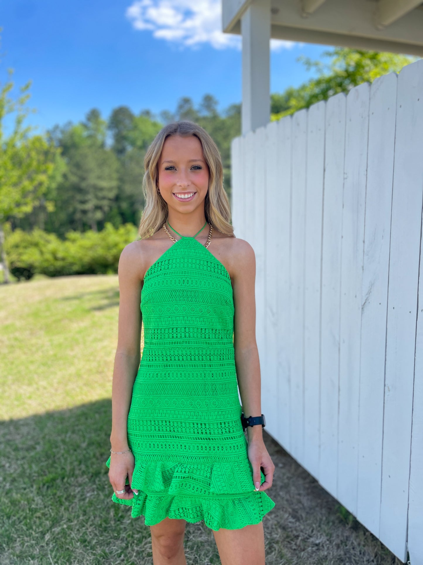 Erica Textured Halter Dress