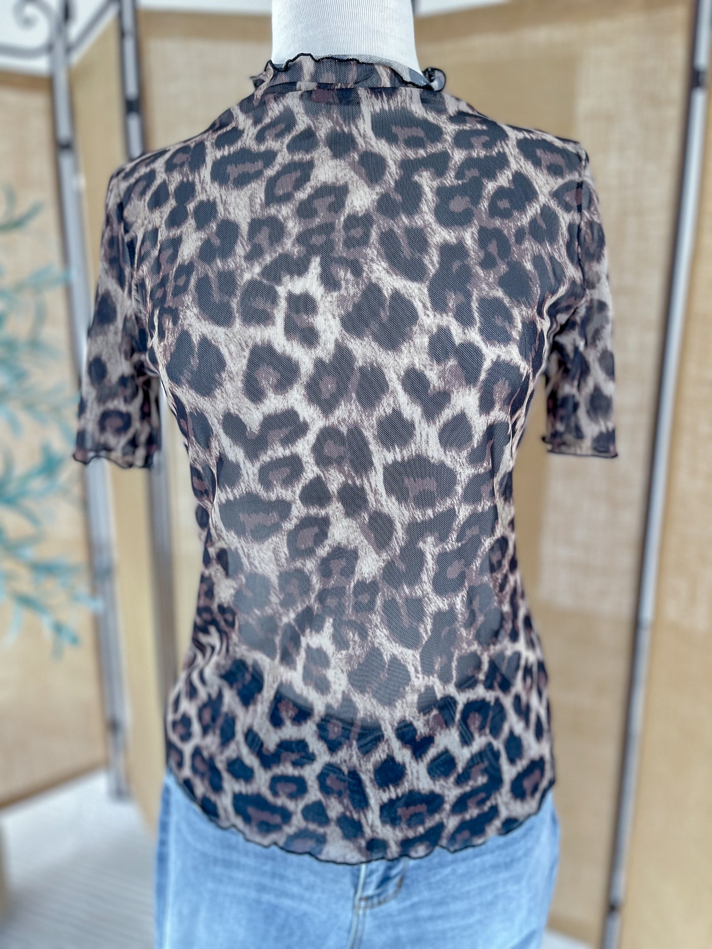 Leopard Lace Top