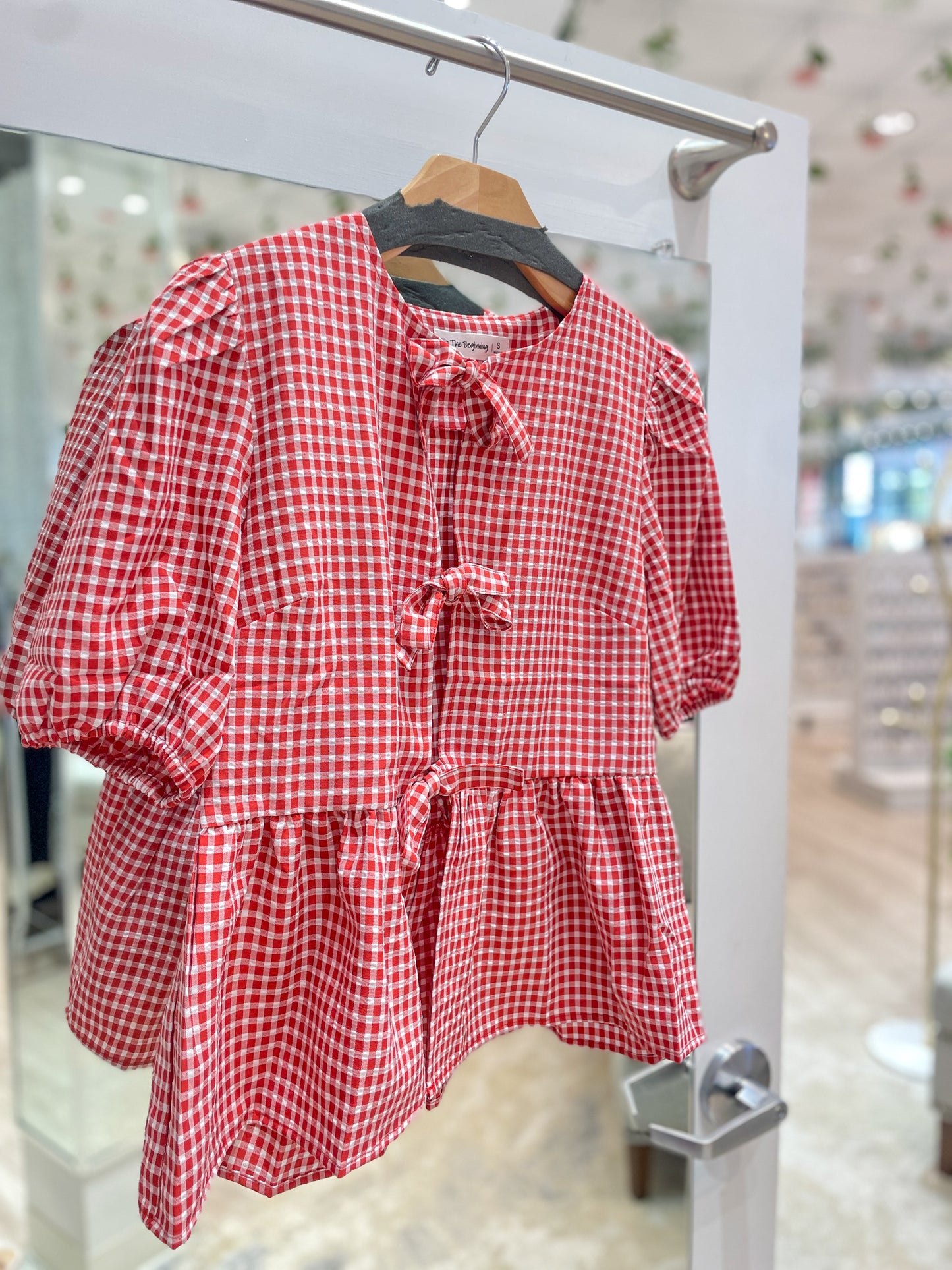 Bonnie Plaid Tie Top