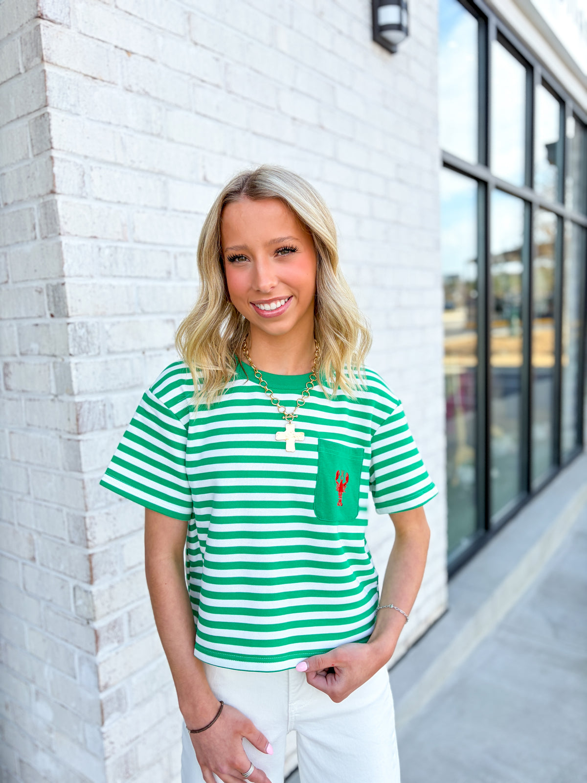 Lobster Striped Top