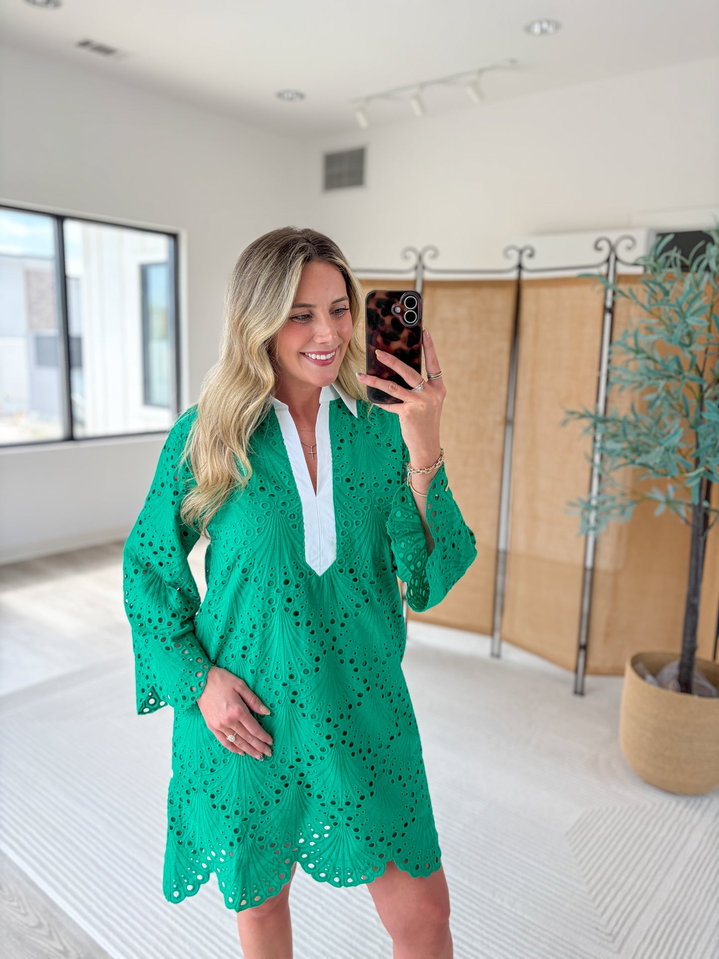 Ray Eyelet Dress