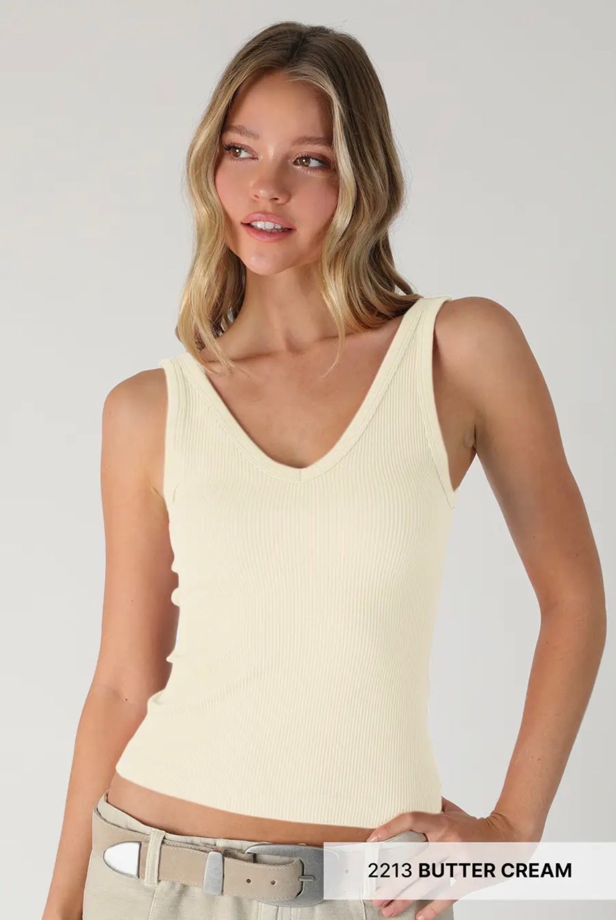 One Size Ribbed Tank Top
