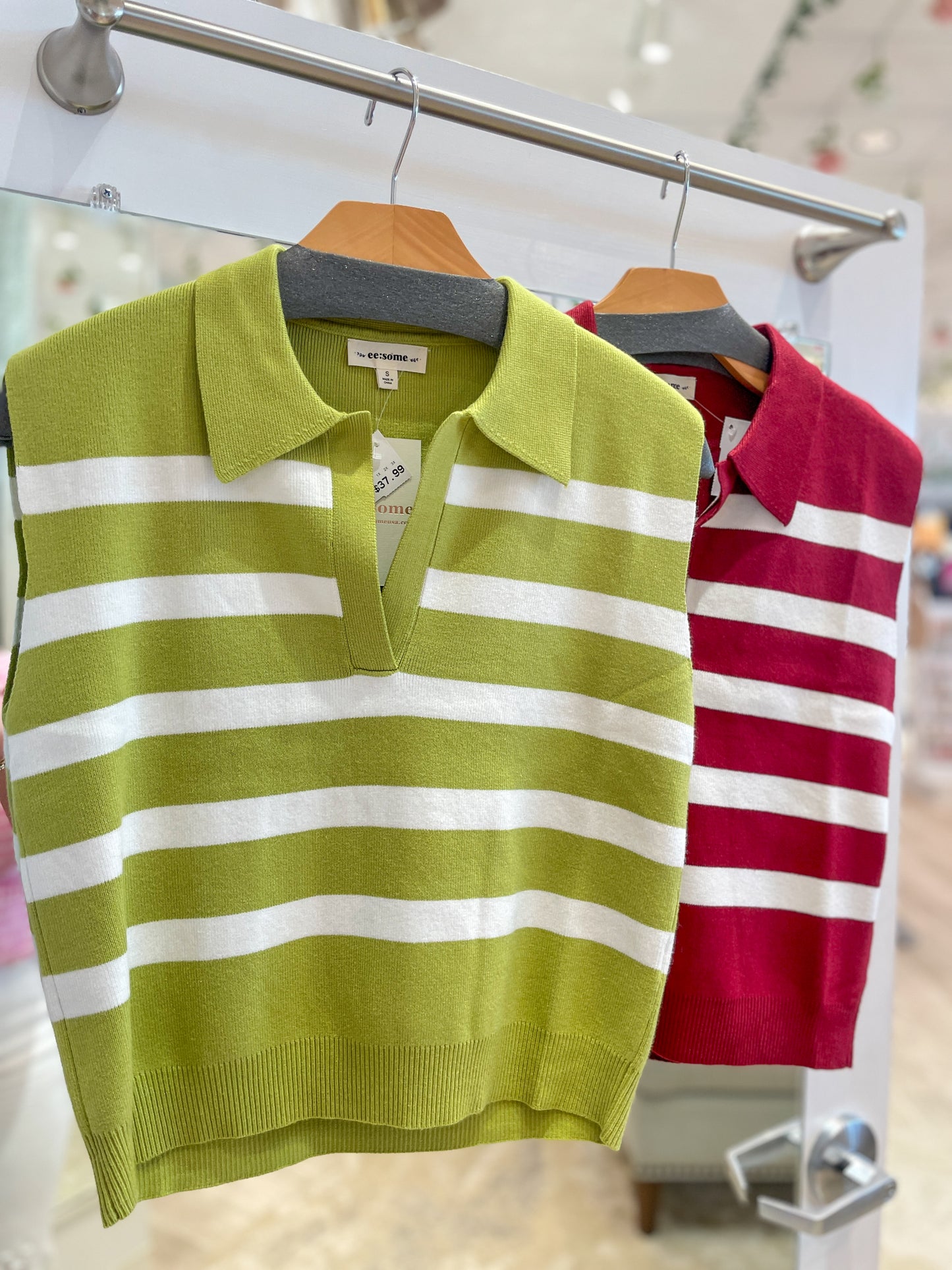 Striped Cap Sleeve Top