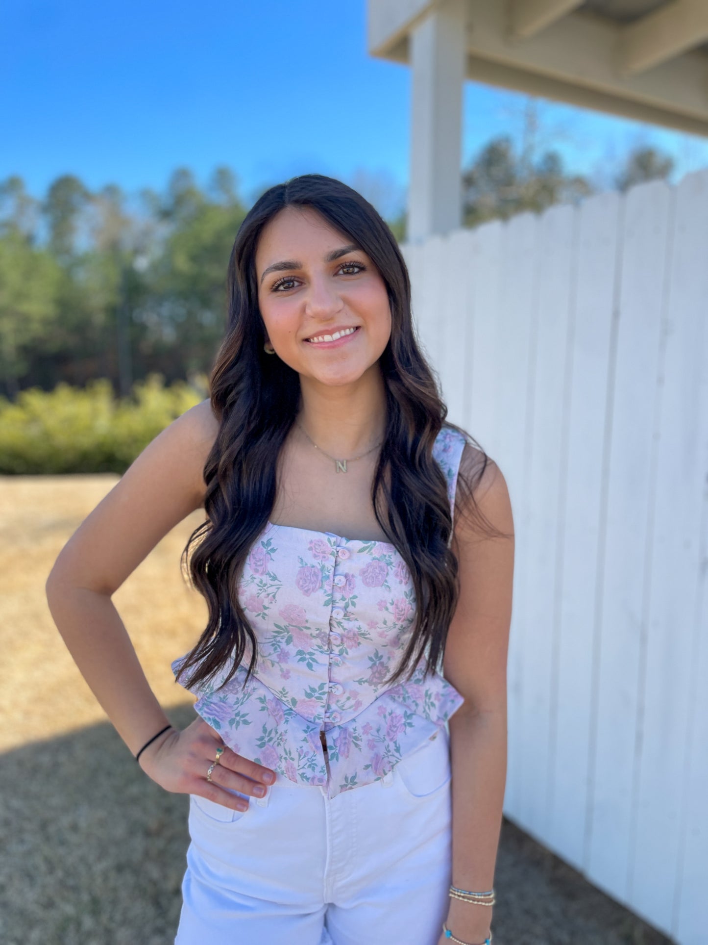 Frances Button Corset Top