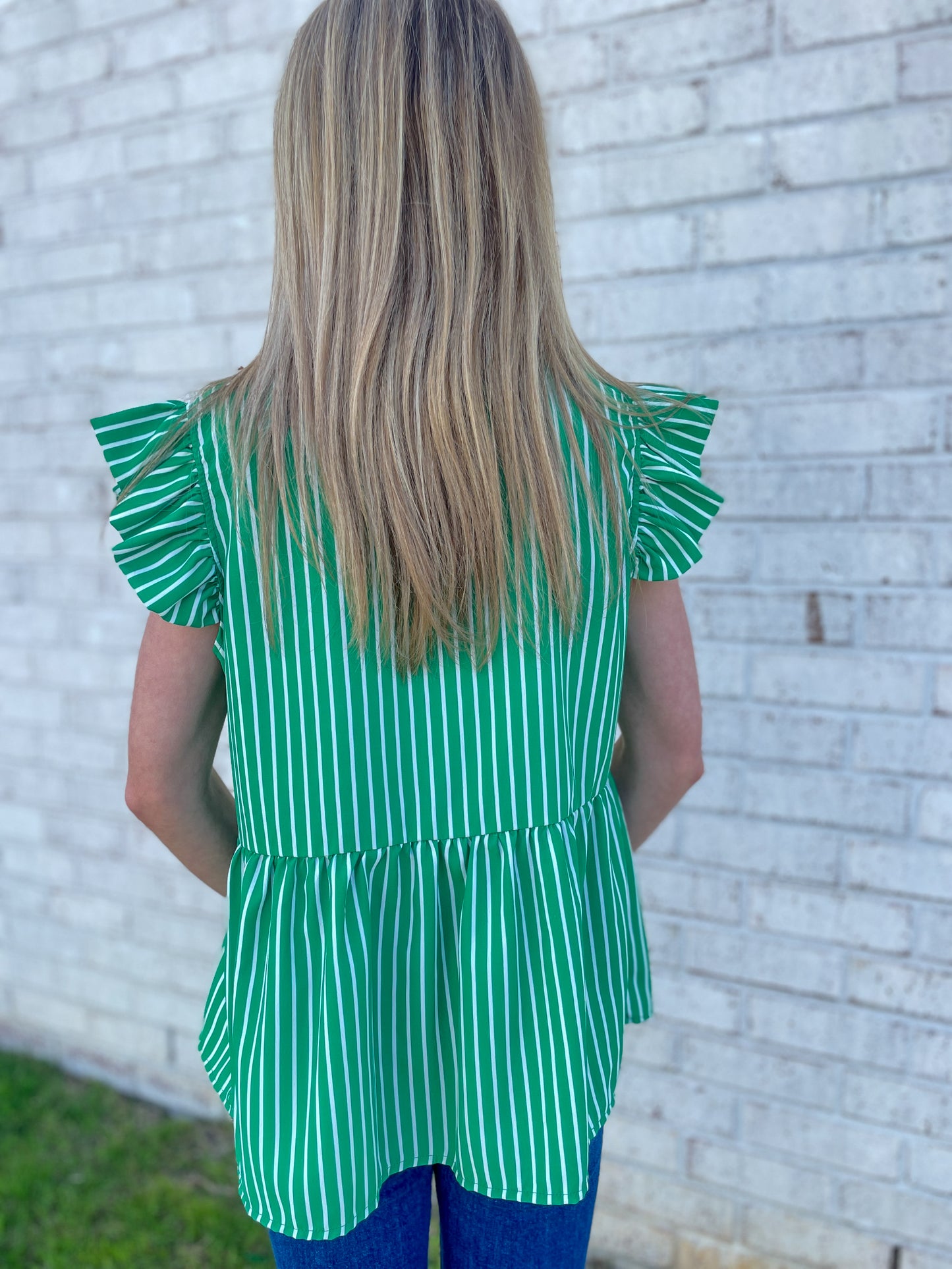 Stripped Bow Tie Top